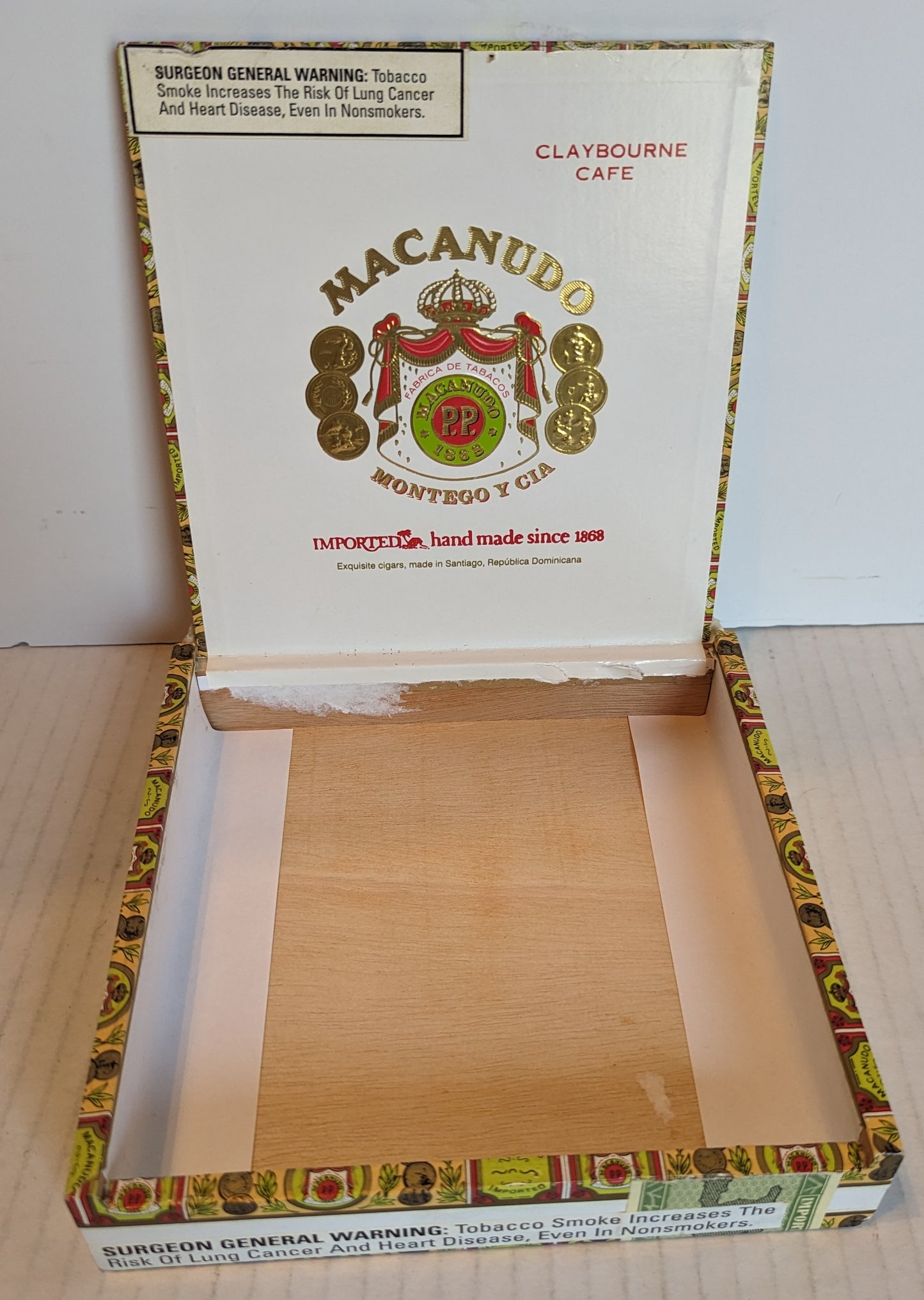 Macanudo Montego Y Cia Wooden Box (Empty)