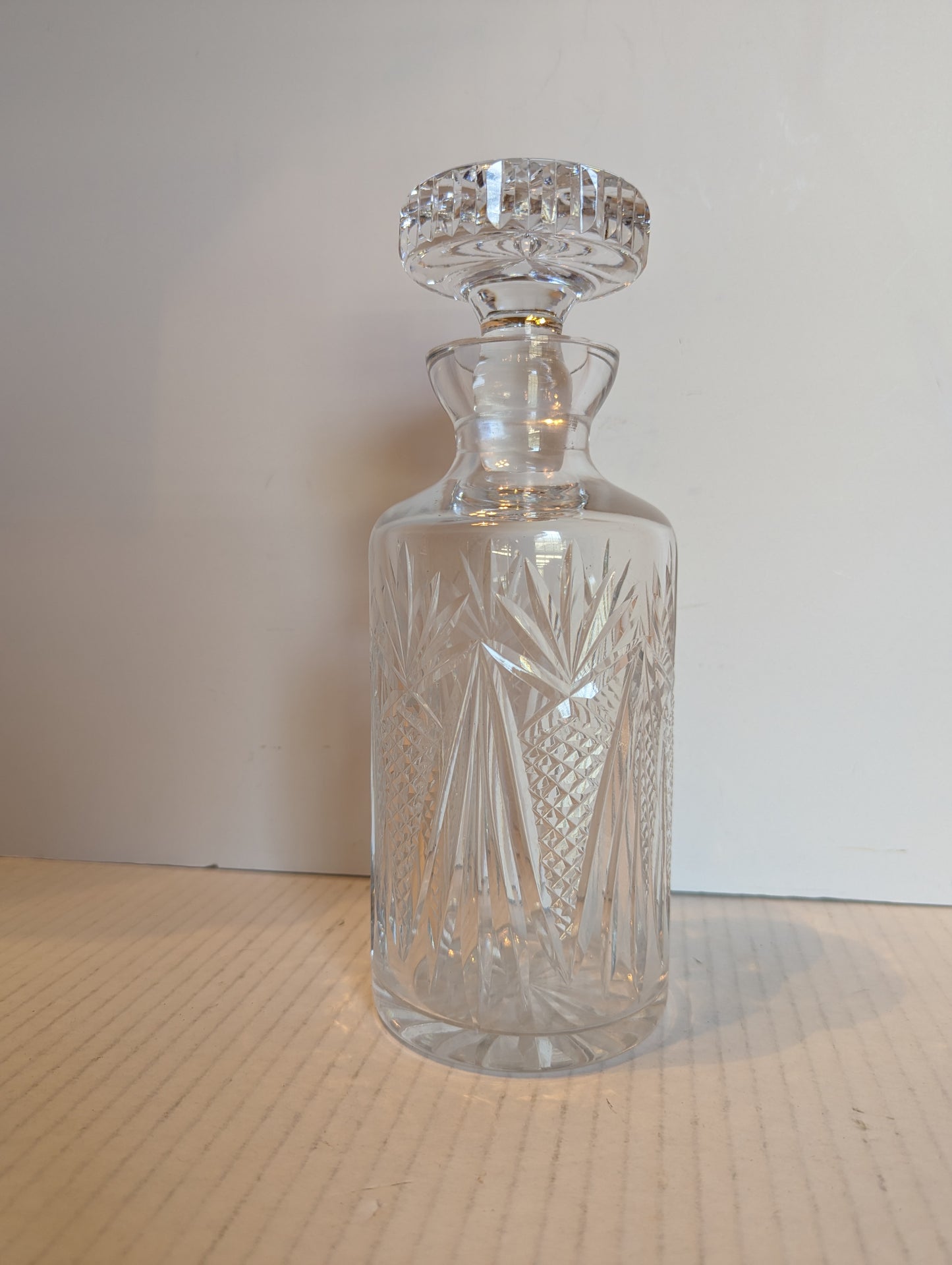 Vintage Crystal Decanter with Stopper