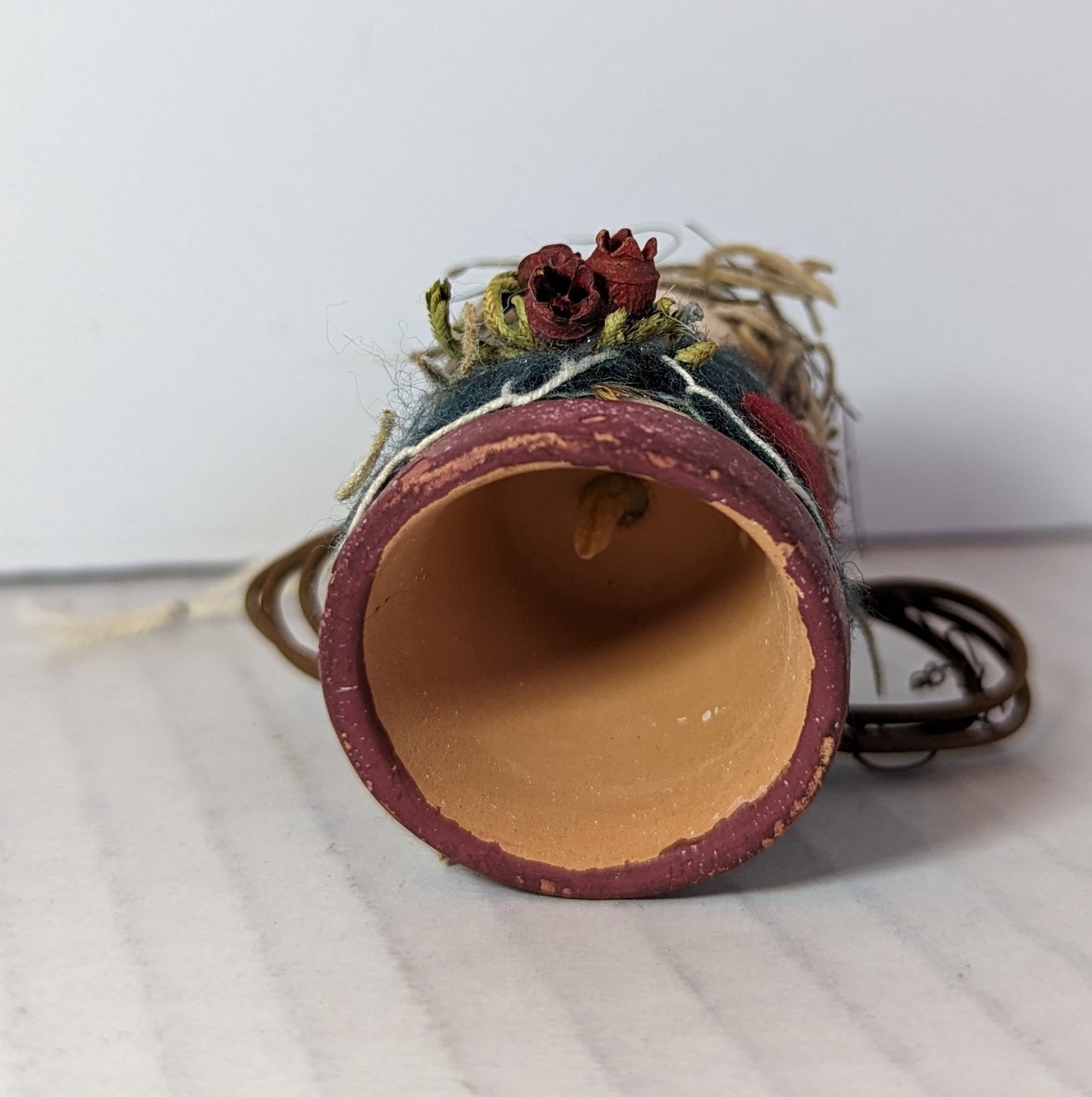 Vintage Terracotta Angel Ornament