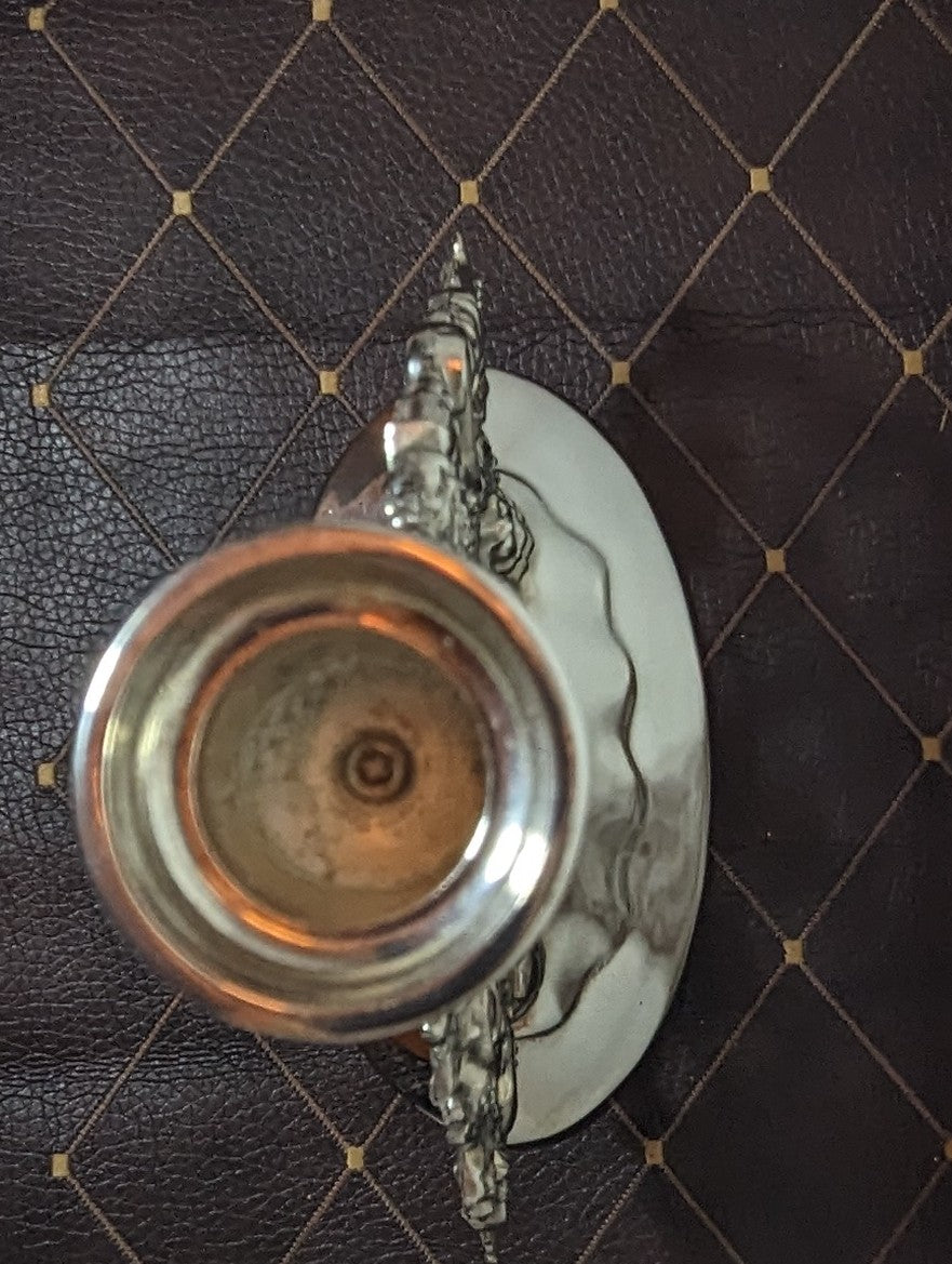 Godinger Vintage Silverplate Christmas Tree Candle Holder