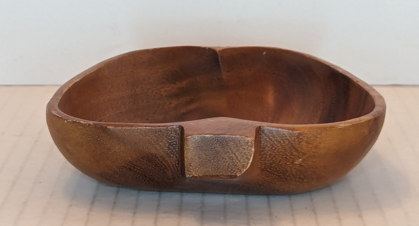 Apple Shaped Wooden Bowl