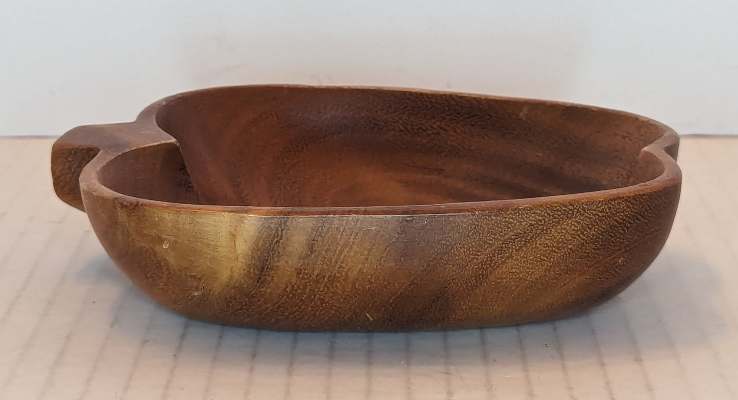 Apple Shaped Wooden Bowl
