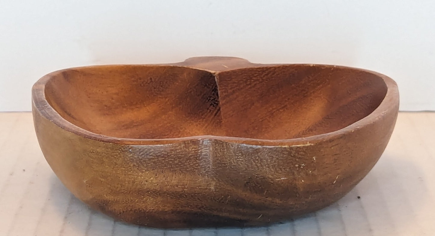 Apple Shaped Wooden Bowl