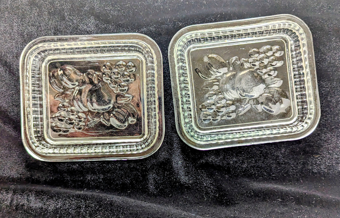 Vintage Glass Refrigerator Dish Replacement Lids (2)