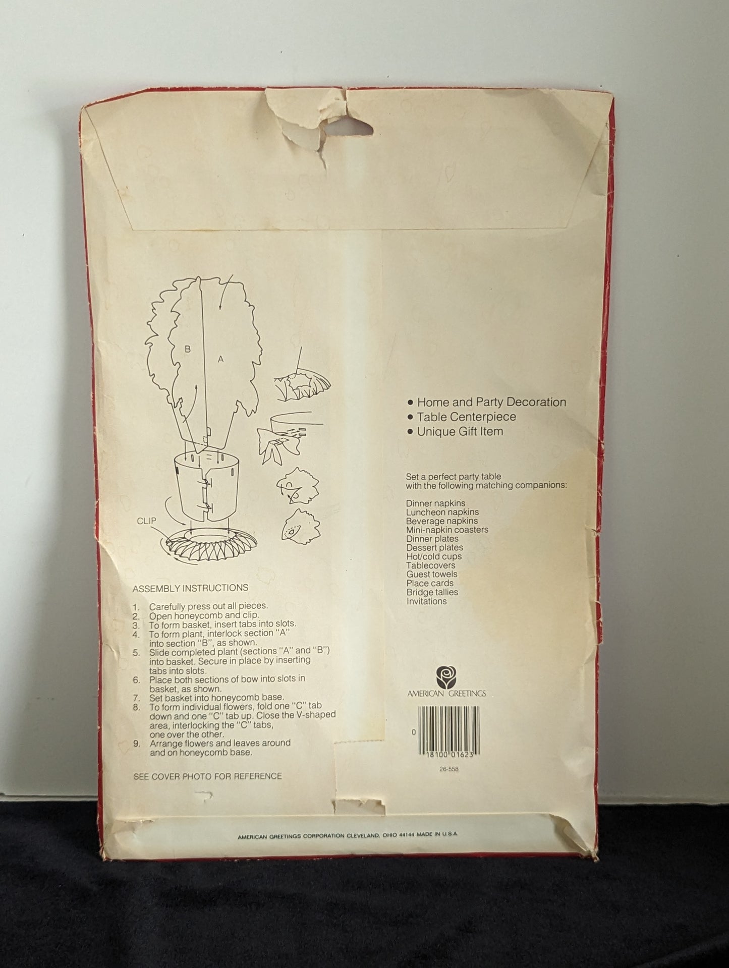 American Greetings Poinsettia Paper Decoration