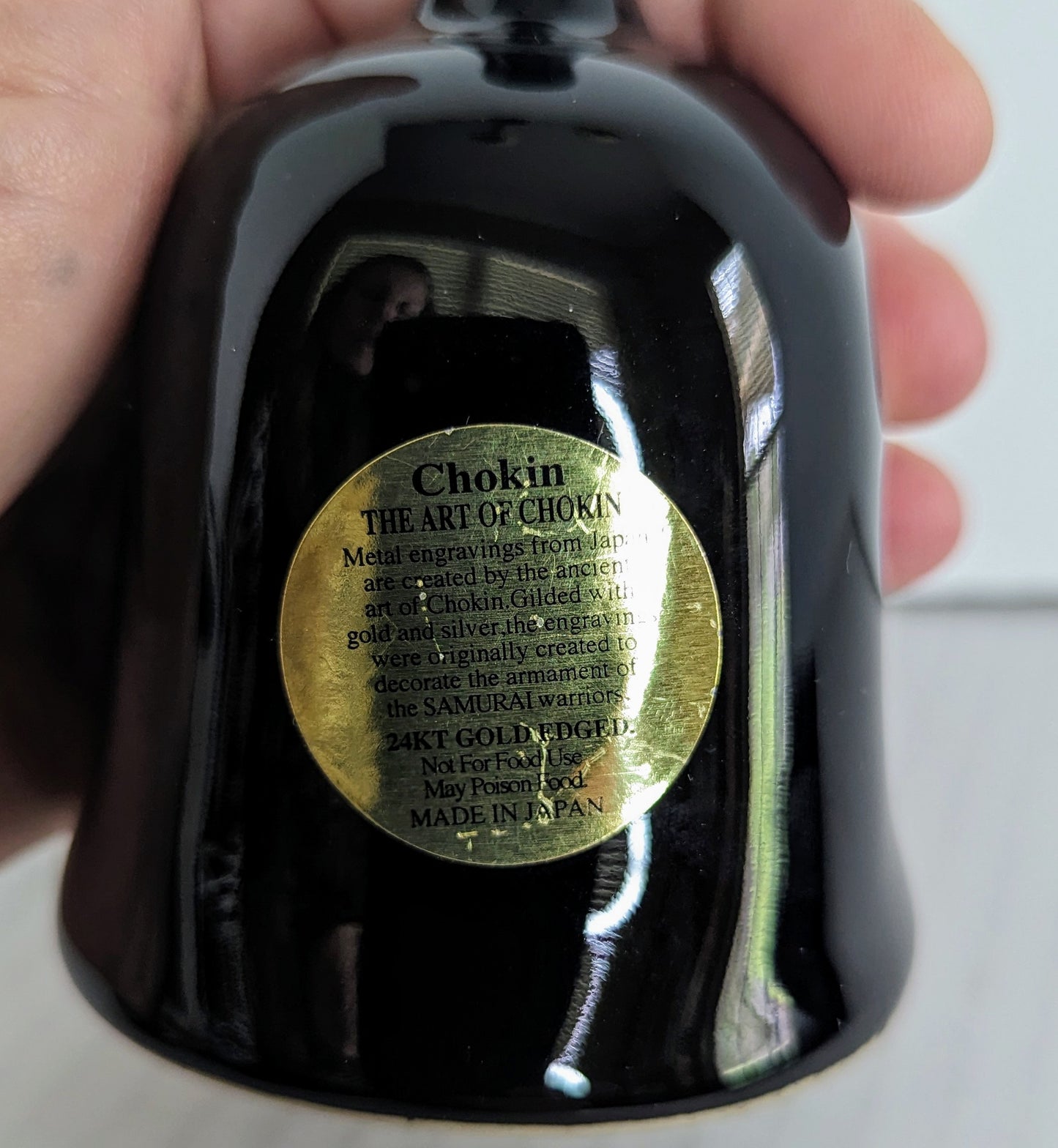 Chokin Hand Bell with 24KT Gold, Japan