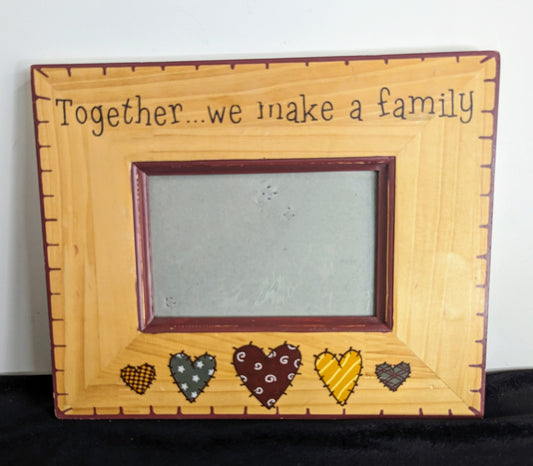 Karen Tribett Wooden Frame, "Together...we make a family"