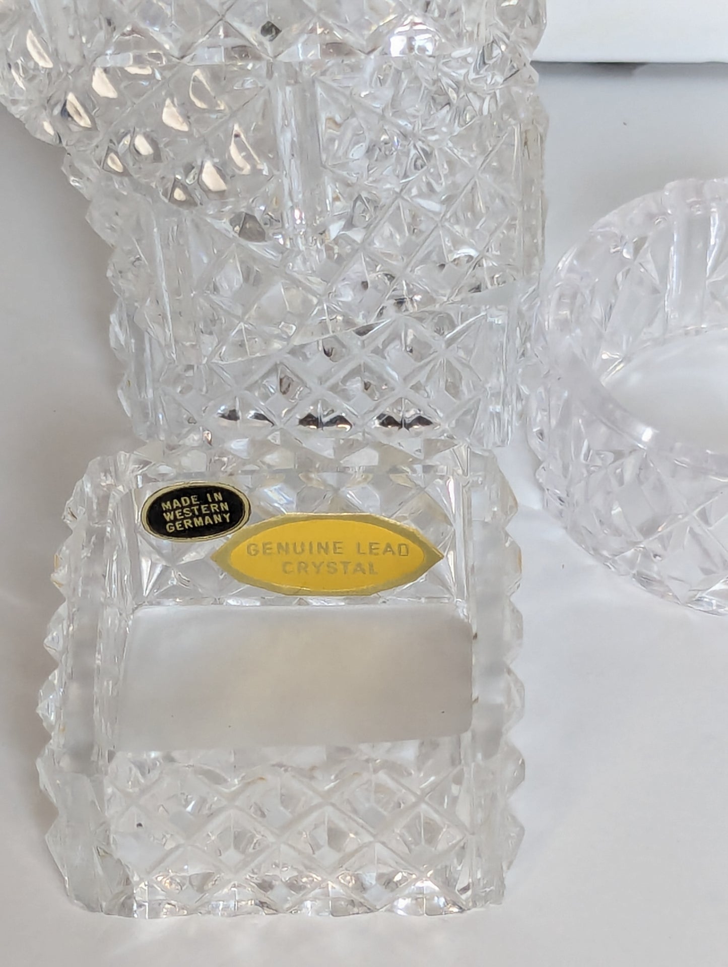 West Germany Lead Crystal Napkin Rings (5)