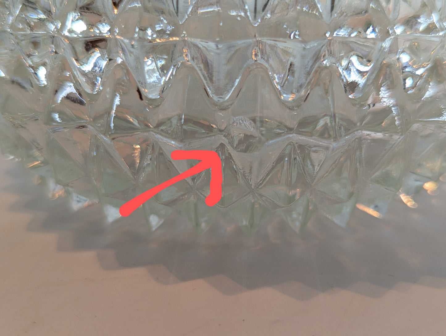 Indiana Glass, Diamond Point, Covered Candy Dish