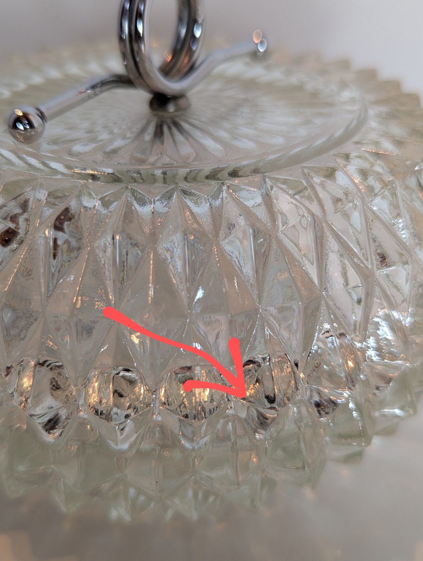 Indiana Glass, Diamond Point, Covered Candy Dish