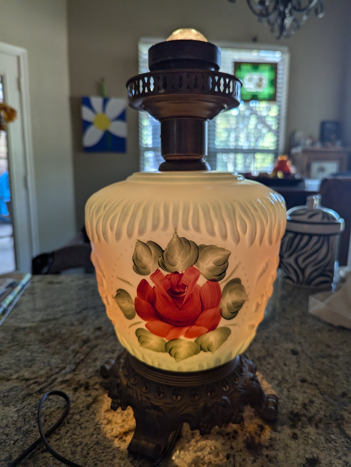 Vintage 1971 L&L GWTW Style Lamp