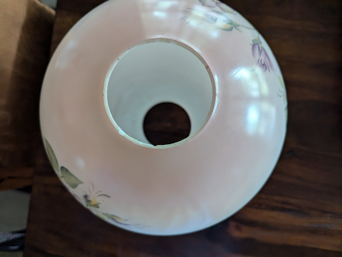 Vintage Hand Painted Glass GWTW Style Globe
