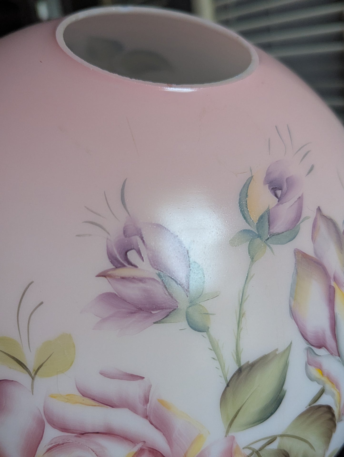 Vintage Hand Painted Glass GWTW Style Globe