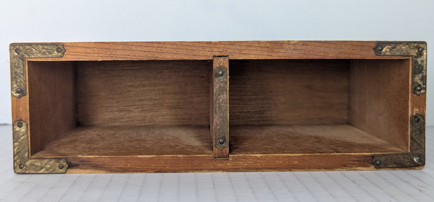 Vintage Wooden Divided Box