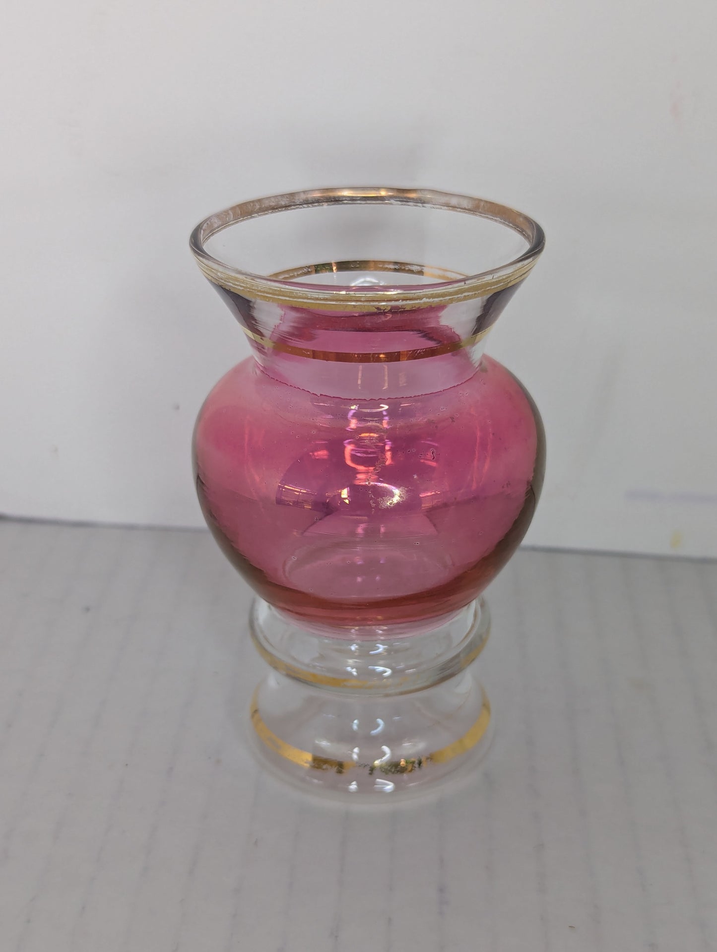 1940-50's Bartlett Collins Cranberry Bud Vase
