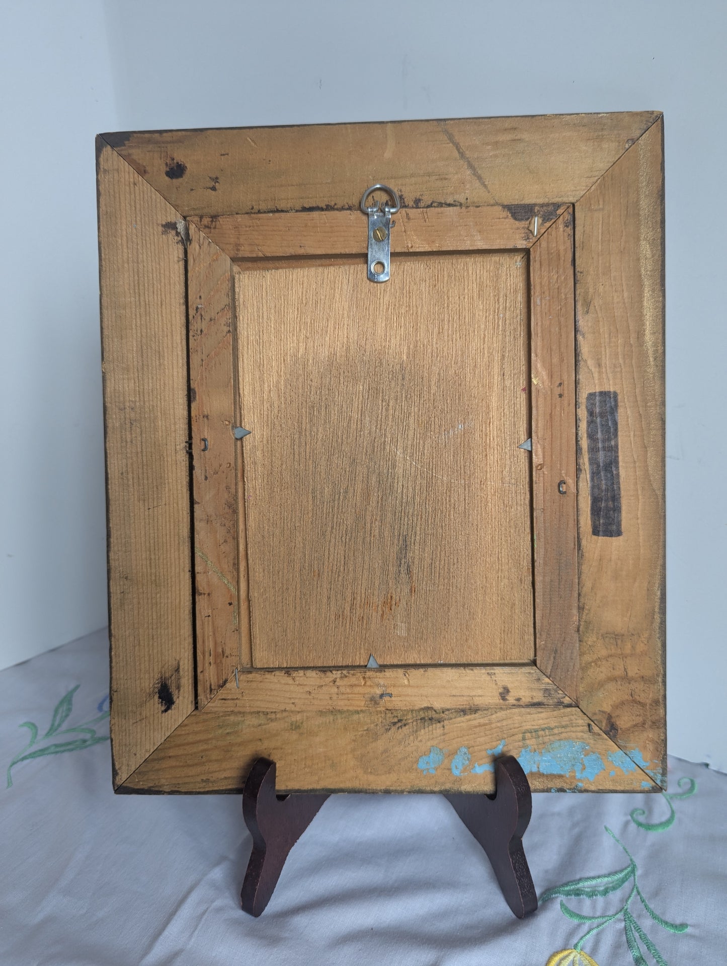 Vintage Still Life Framed Oil on Board Painting