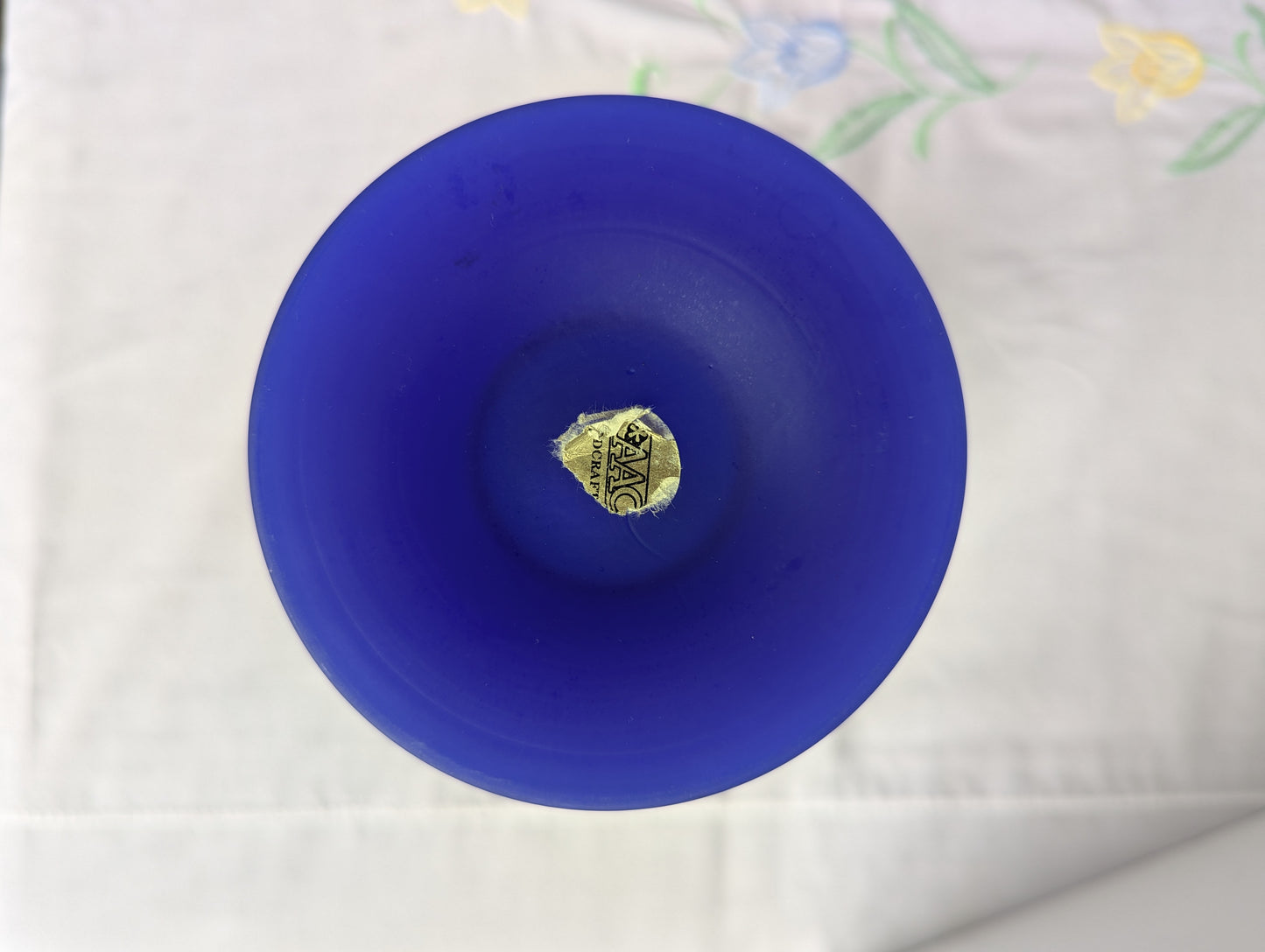AAC Frosted/Cobalt Blue Vase