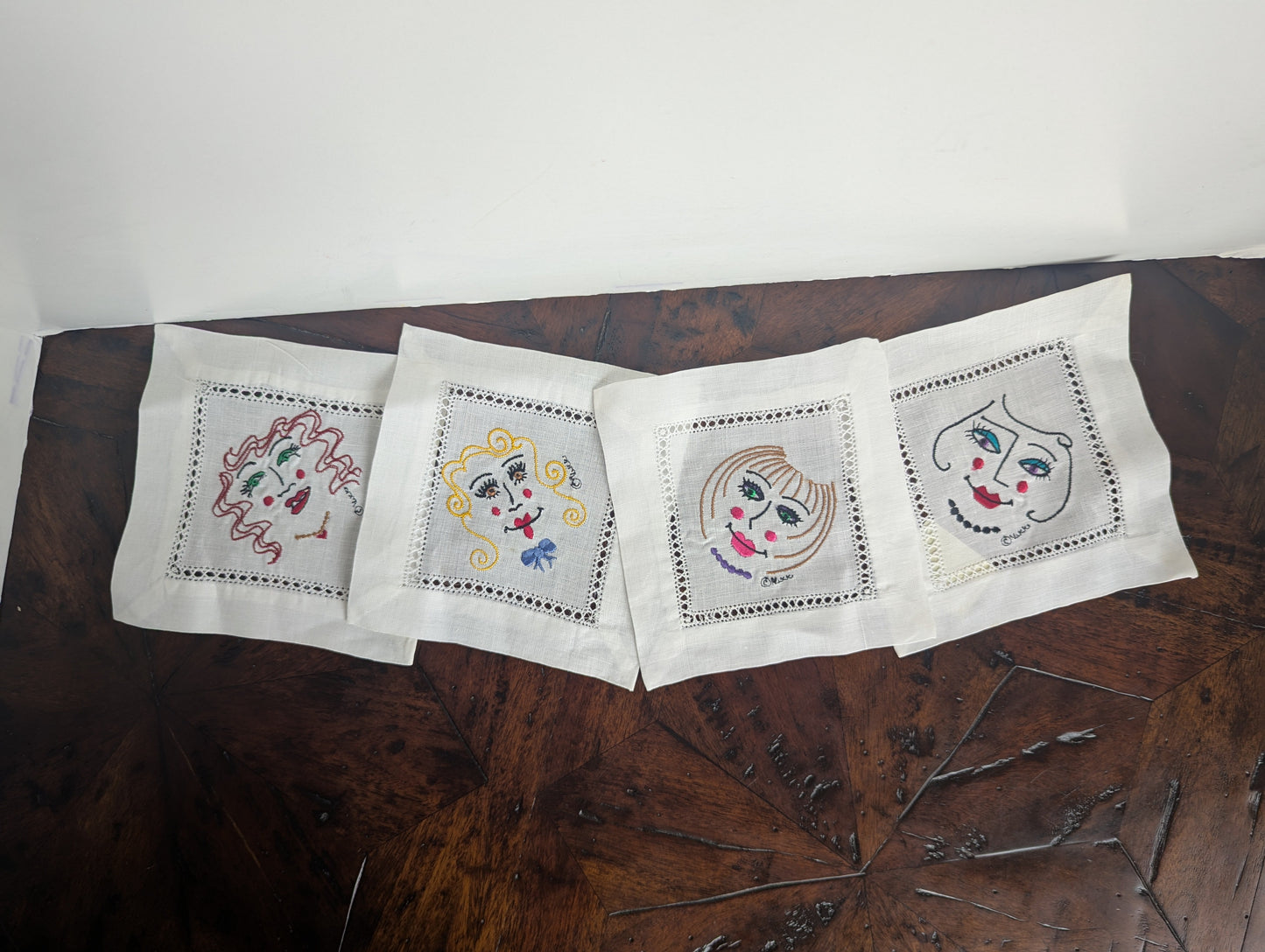 Smithereens Embroidered Cocktail Napkins