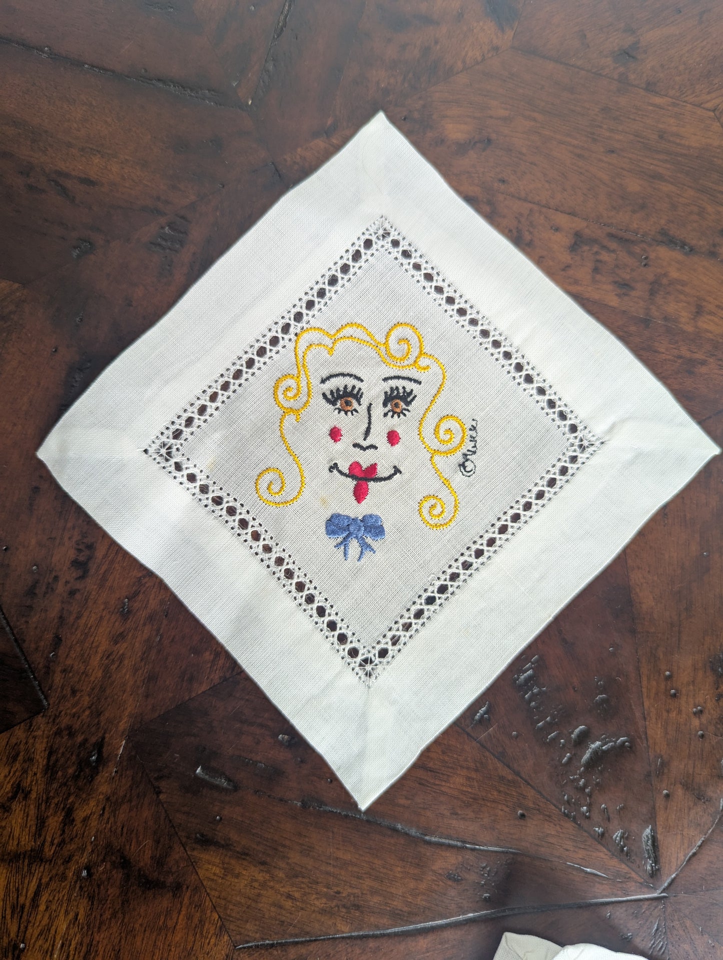 Smithereens Embroidered Cocktail Napkins