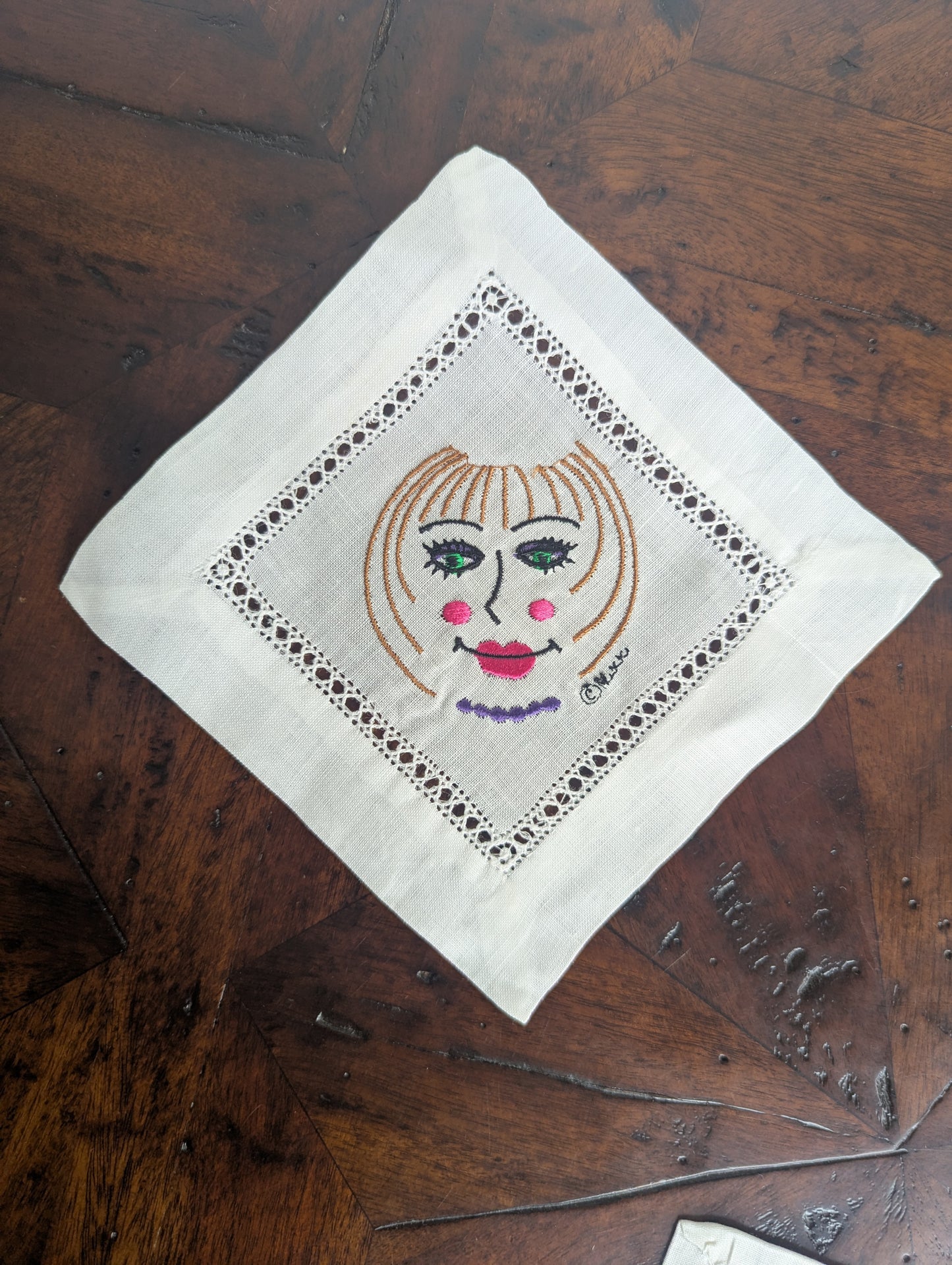 Smithereens Embroidered Cocktail Napkins