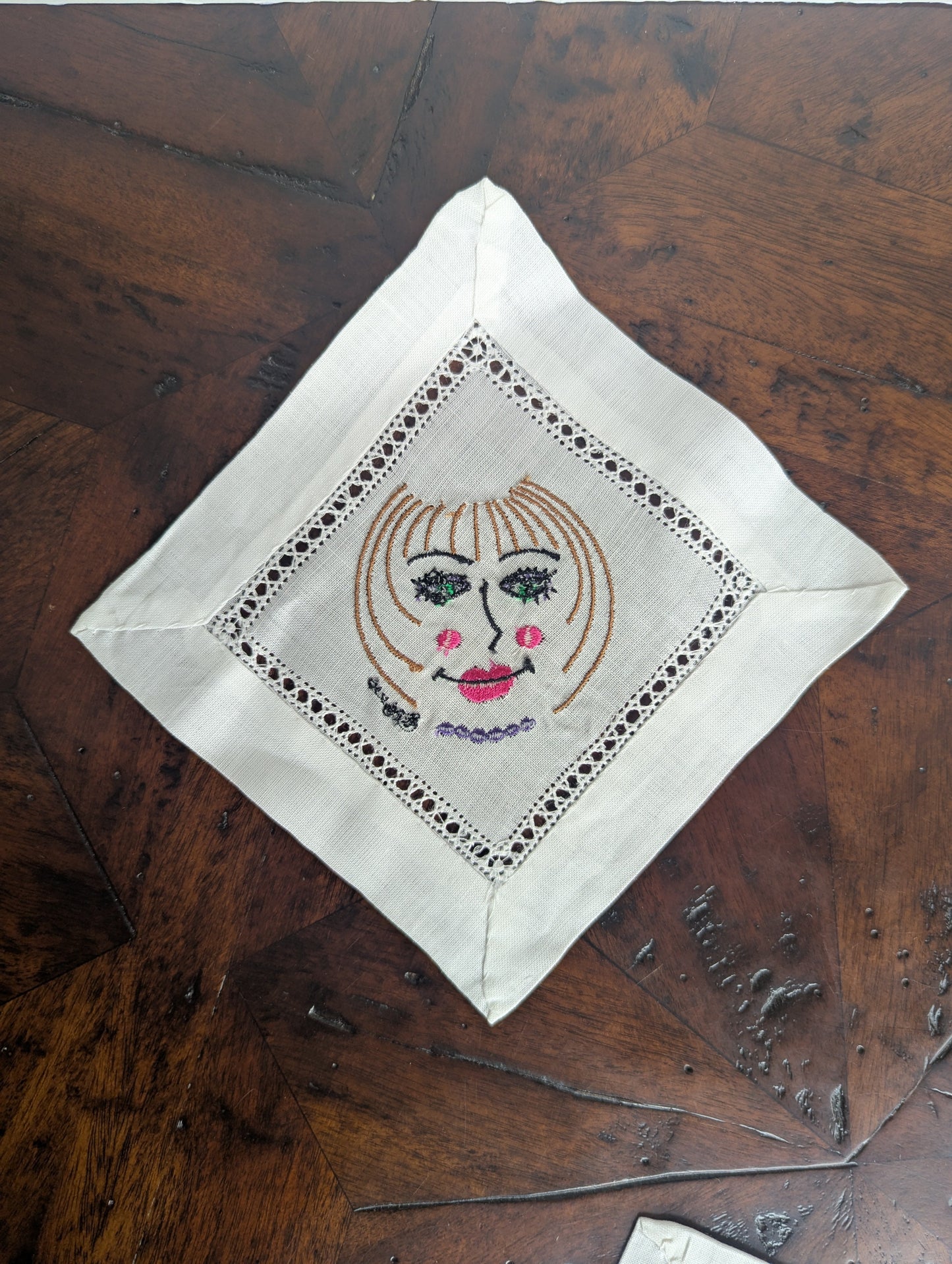 Smithereens Embroidered Cocktail Napkins