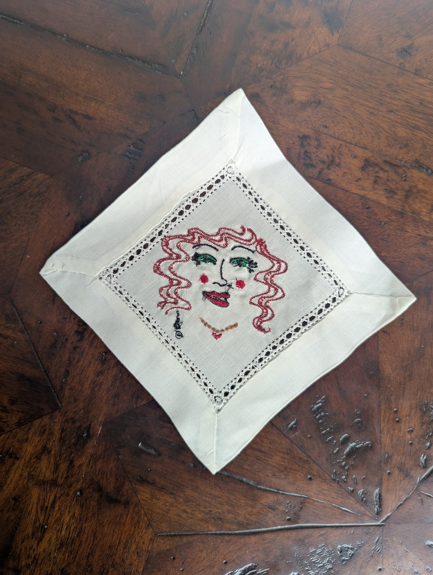 Smithereens Embroidered Cocktail Napkins