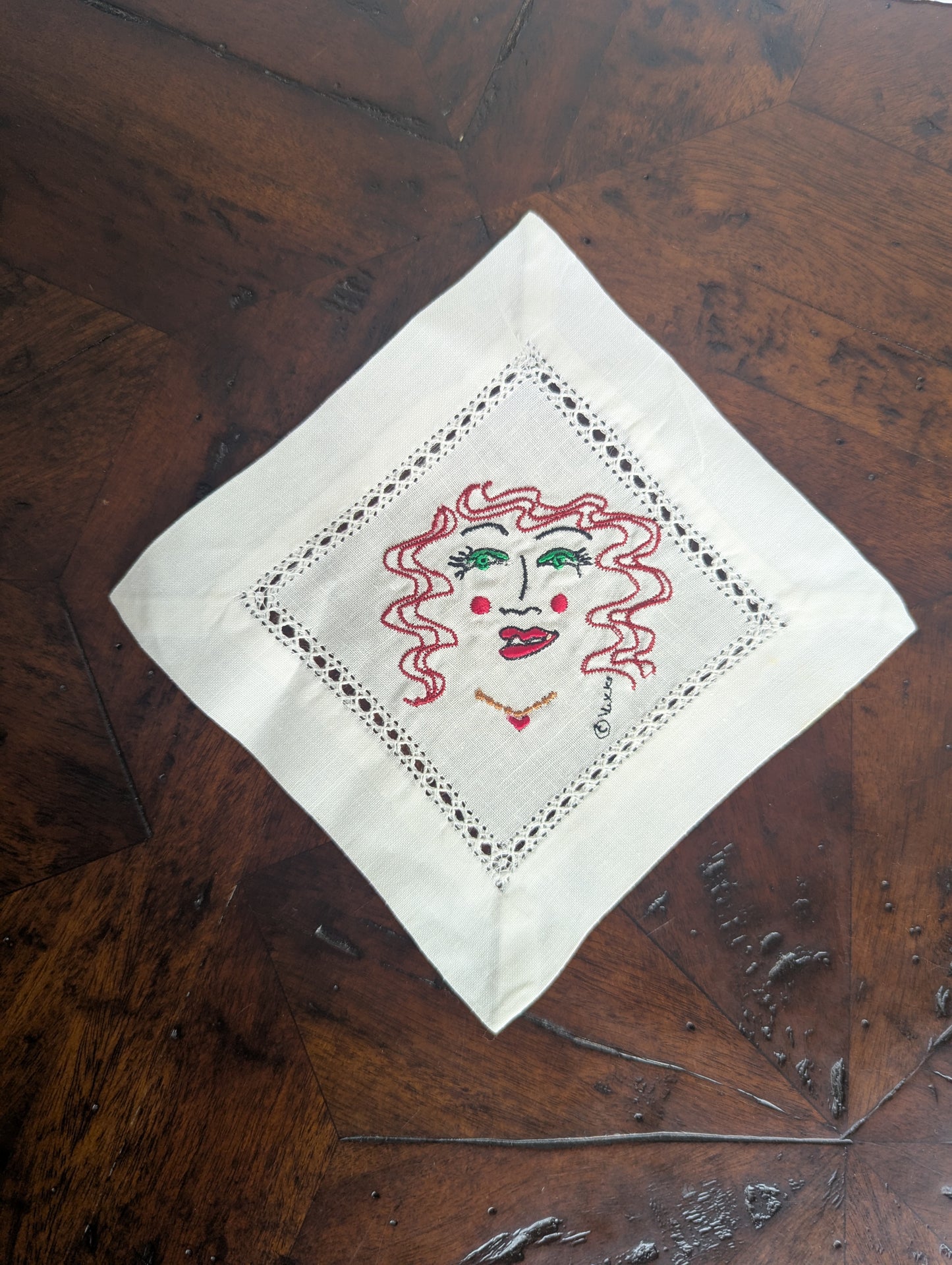 Smithereens Embroidered Cocktail Napkins