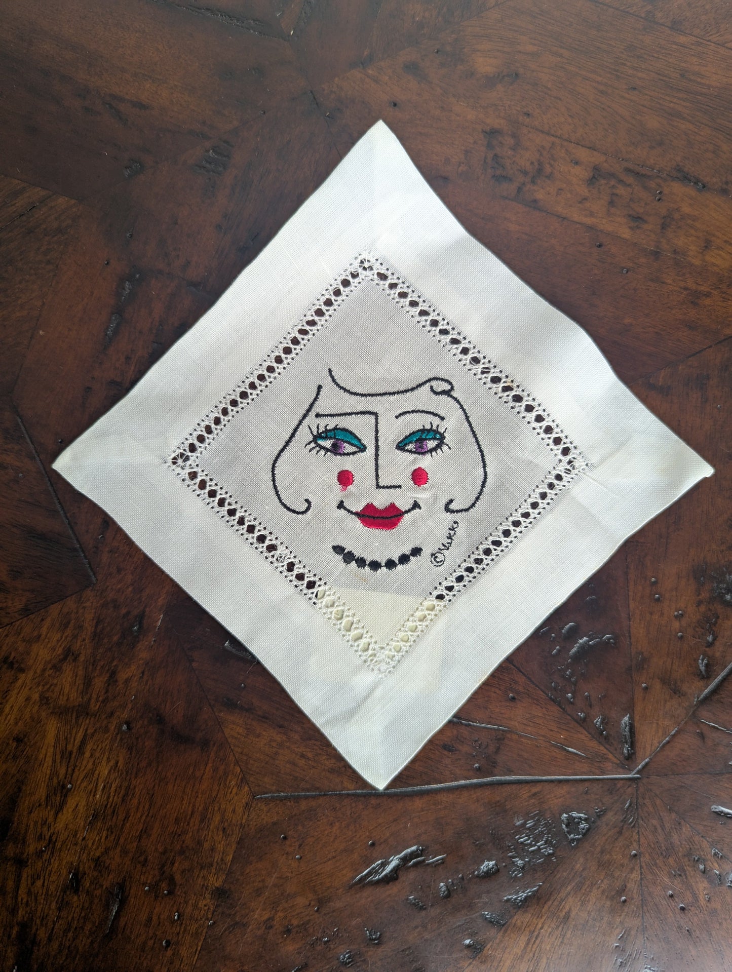 Smithereens Embroidered Cocktail Napkins