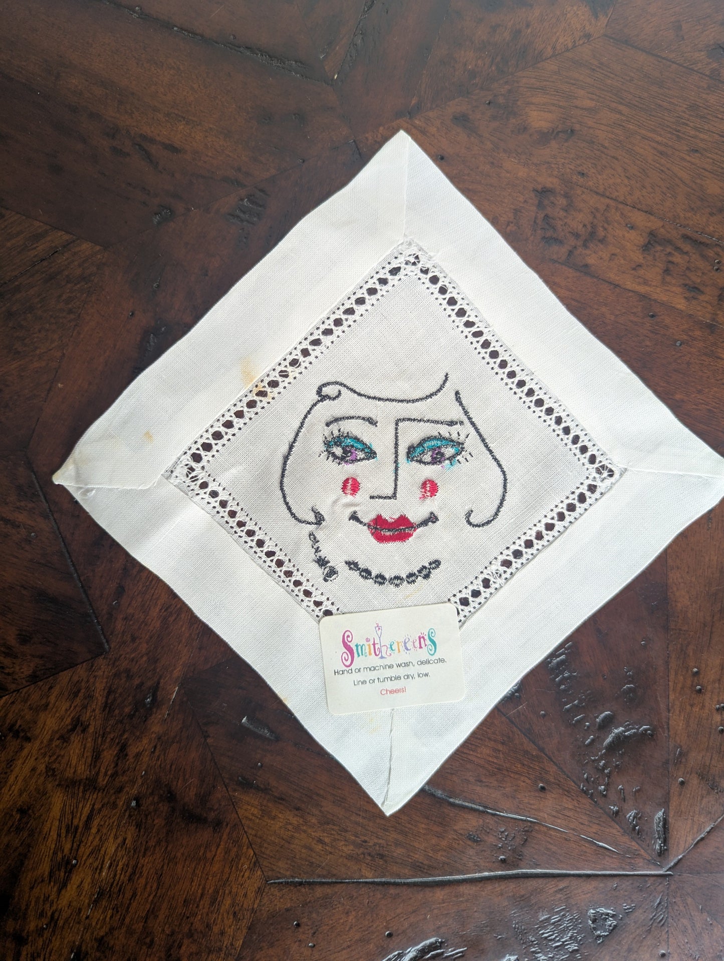 Smithereens Embroidered Cocktail Napkins