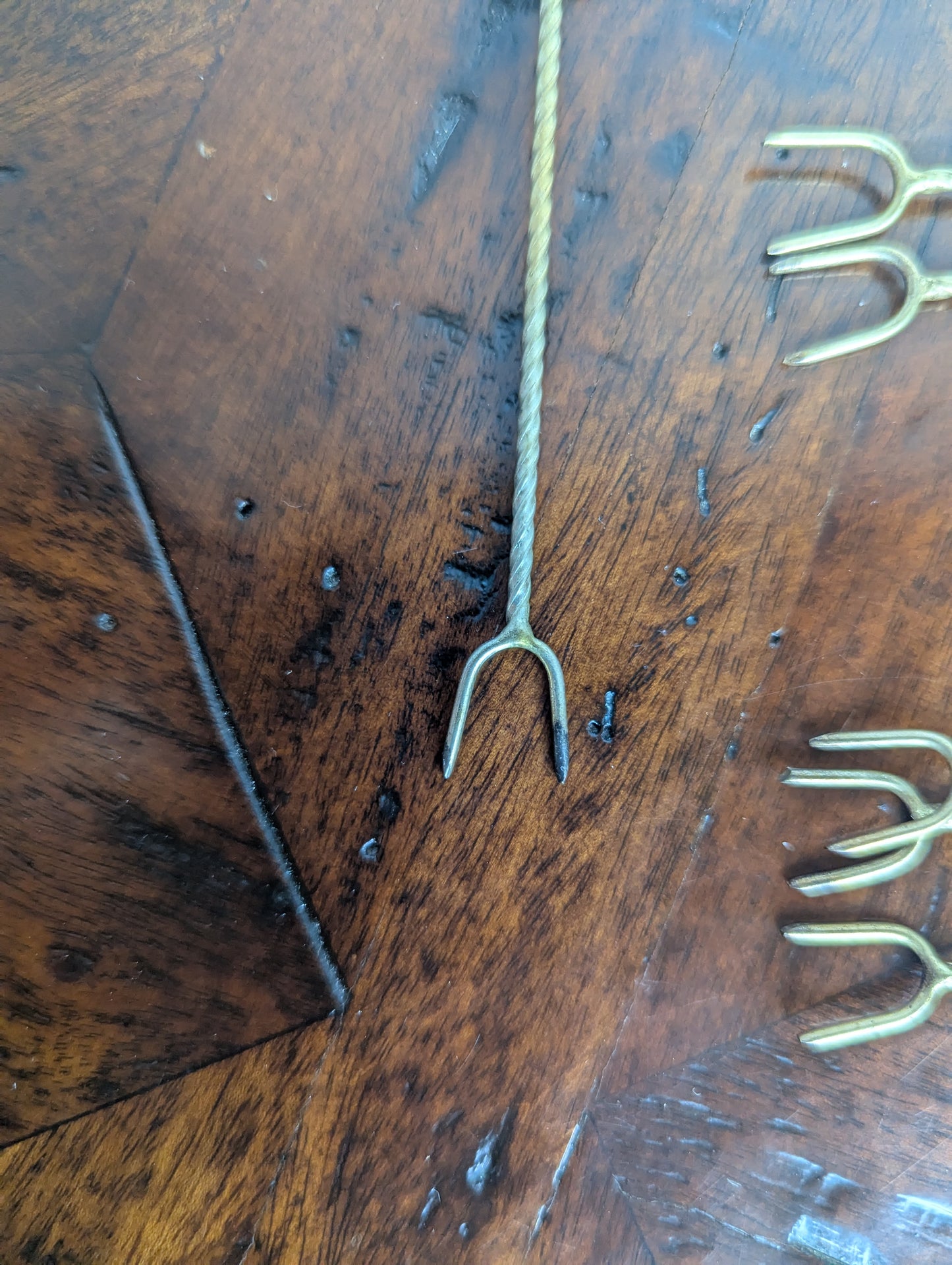 Brazilian Gemstone Spoons, Forks/Demitasses and Hors d'oeuvre (14)