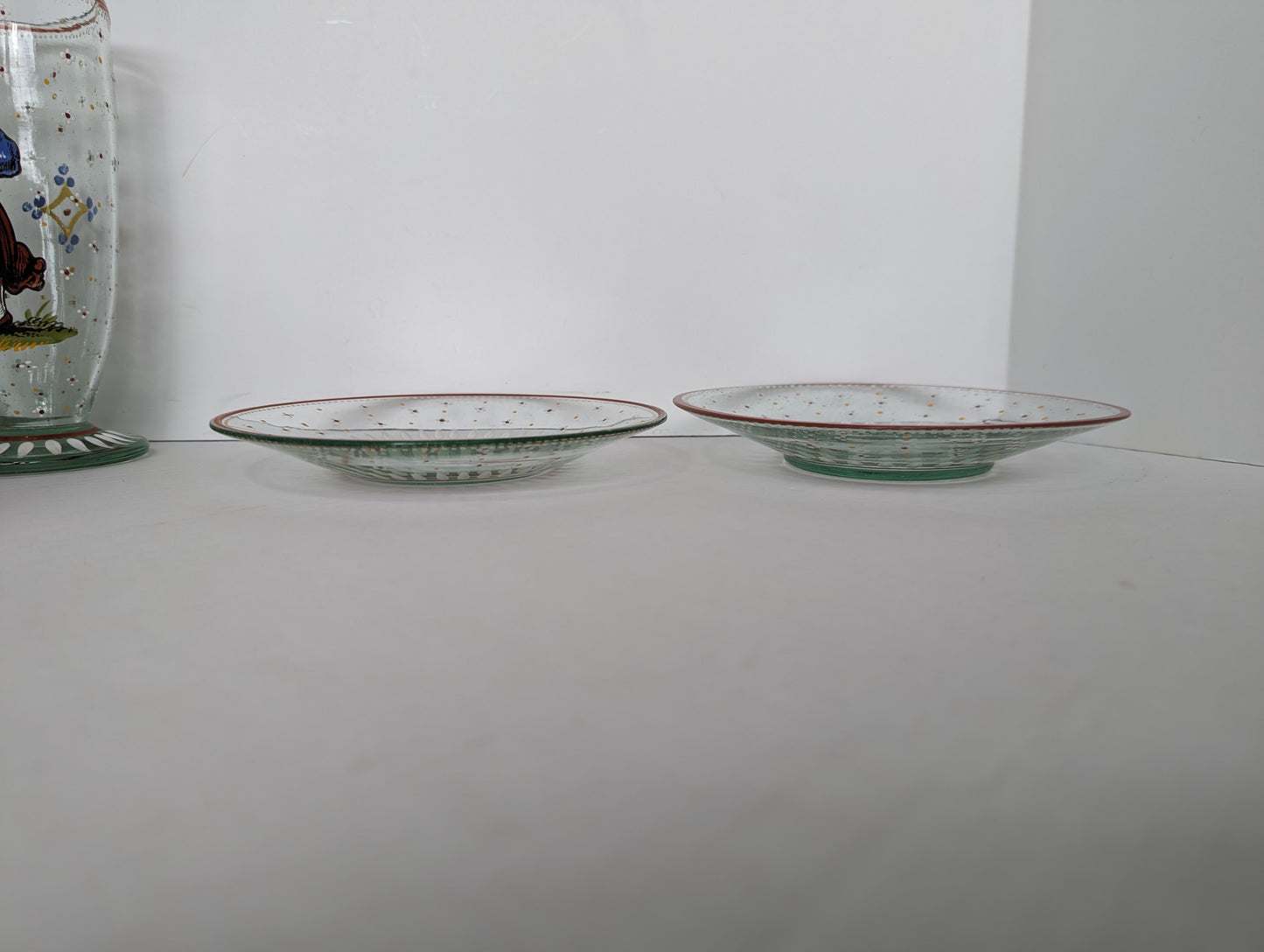 Antique Rare Bohemia Czechoslovakia Peasant Dishes circa 1800's