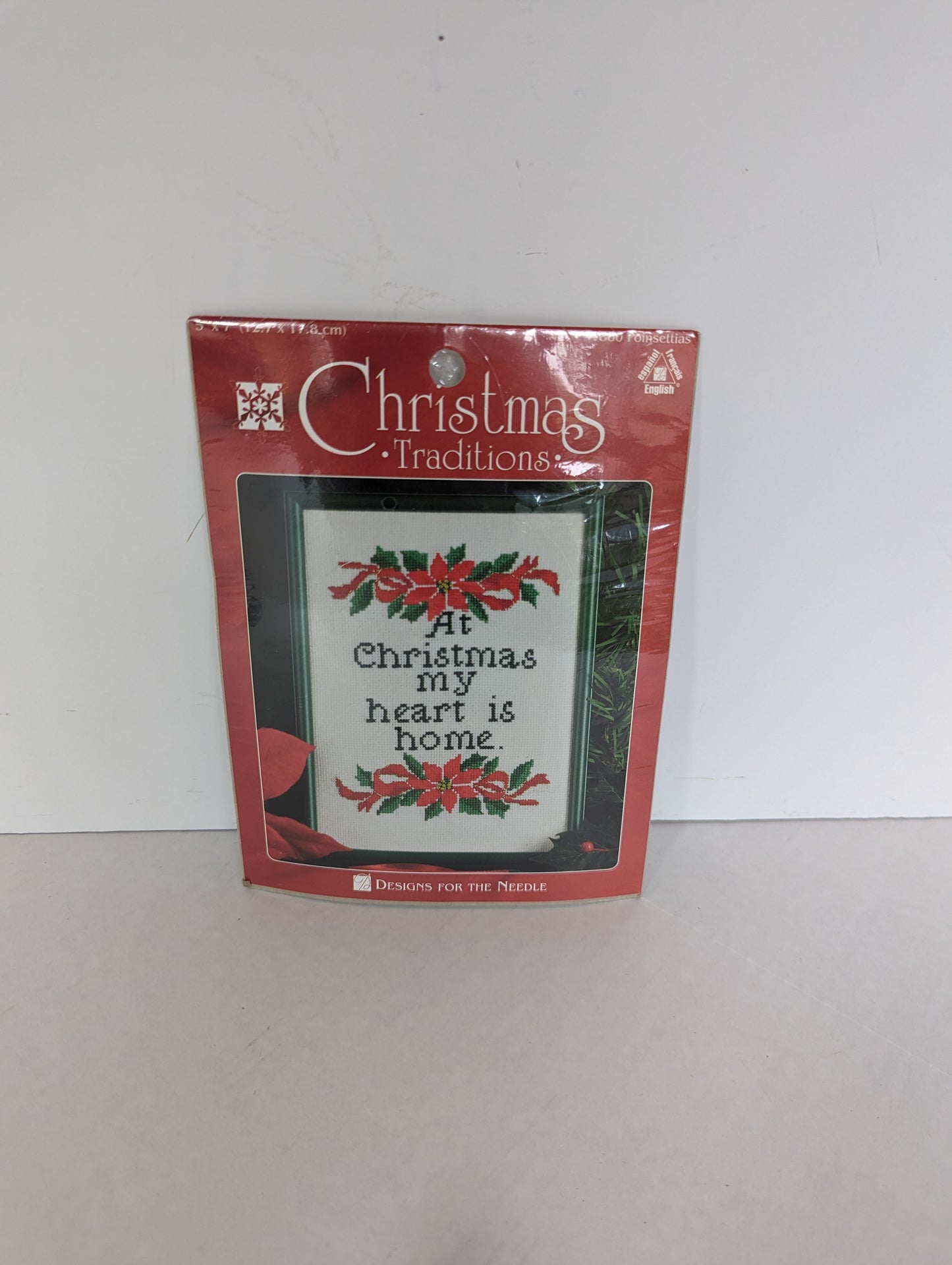 Vintage Christmas Traditions 1860 Poinsettias Needlepoint Kit