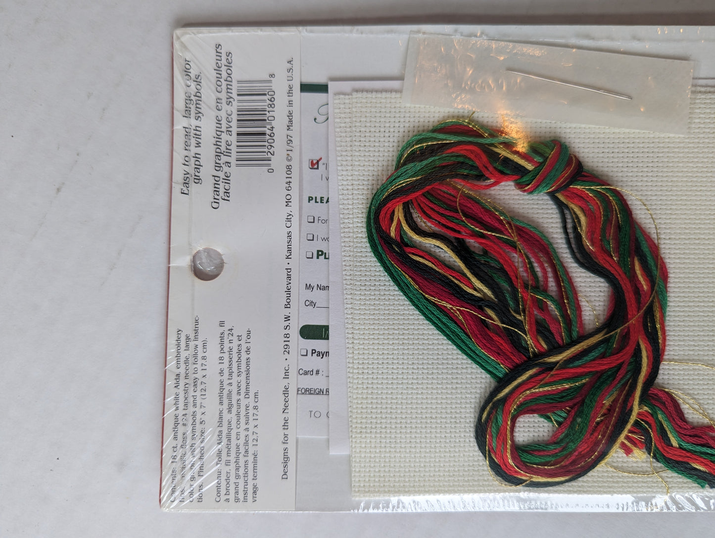 Vintage Christmas Traditions 1860 Poinsettias Needlepoint Kit