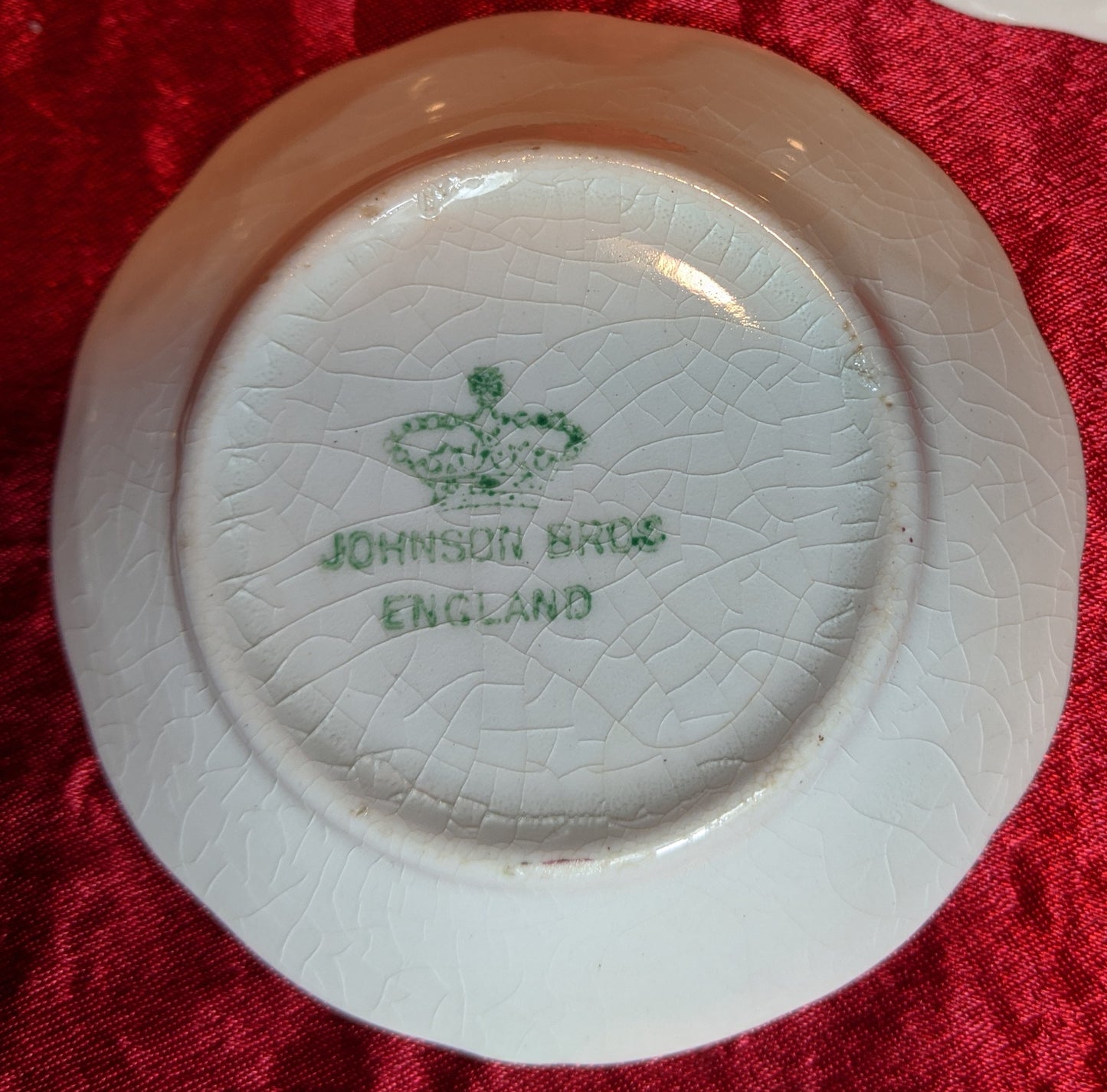 Antique Johnson Brothers England Butter Pats Plates (8)