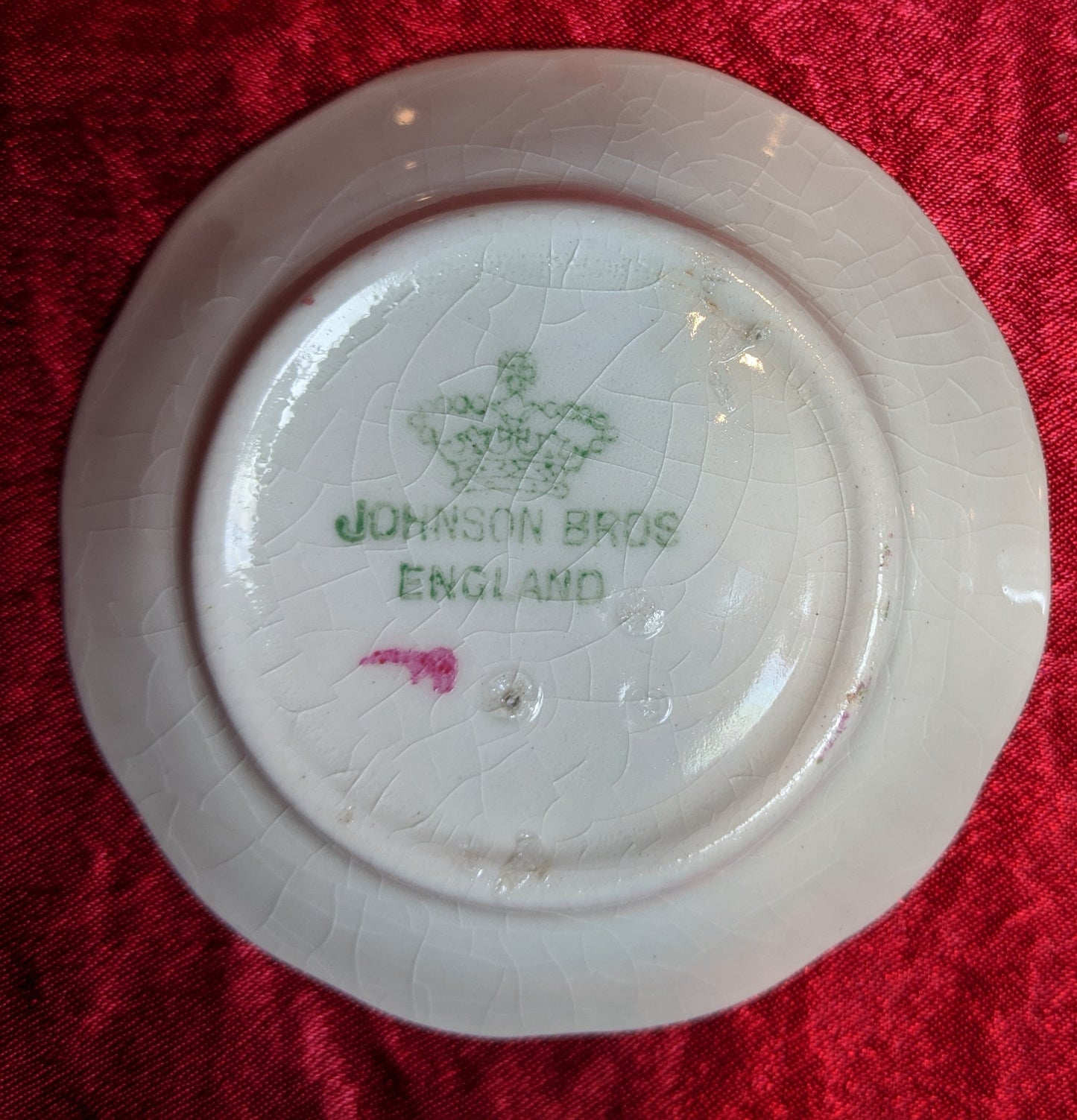 Antique Johnson Brothers England Butter Pats Plates (8)