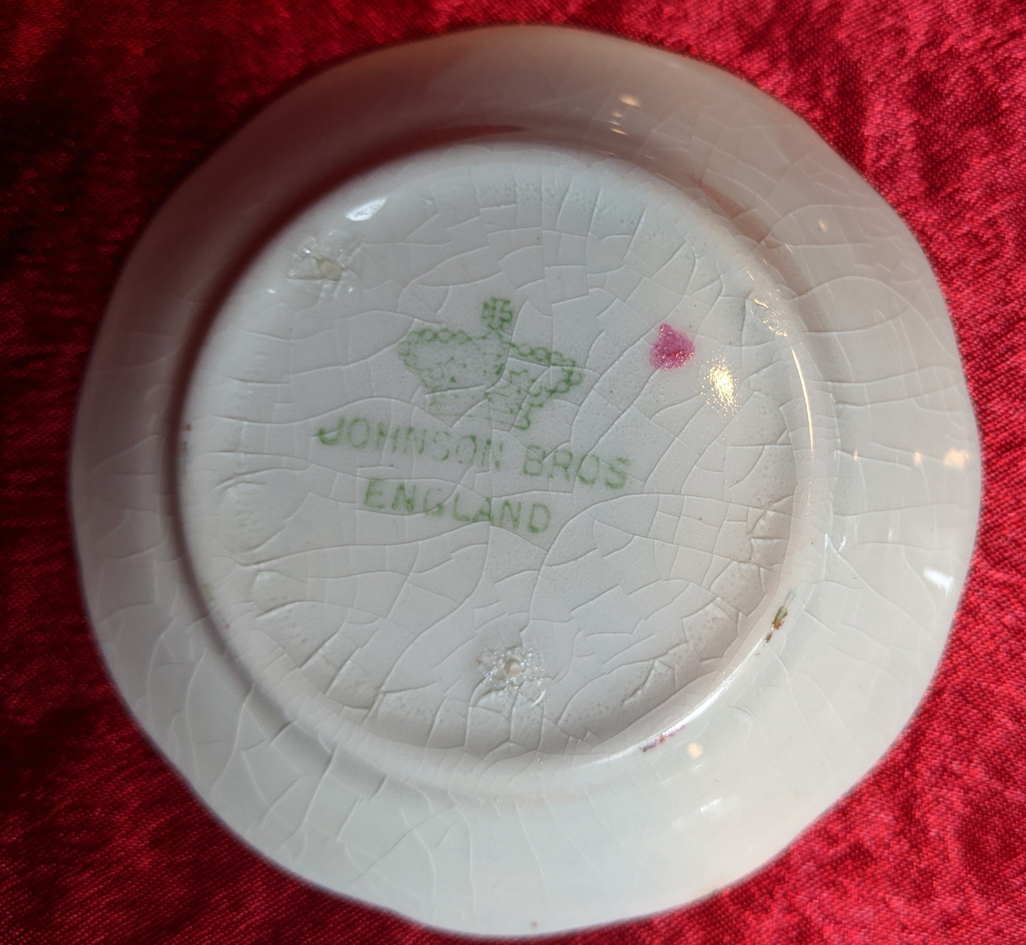 Antique Johnson Brothers England Butter Pats Plates (8)