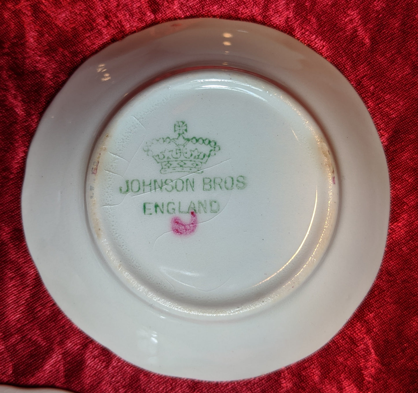 Antique Johnson Brothers England Butter Pats Plates (8)