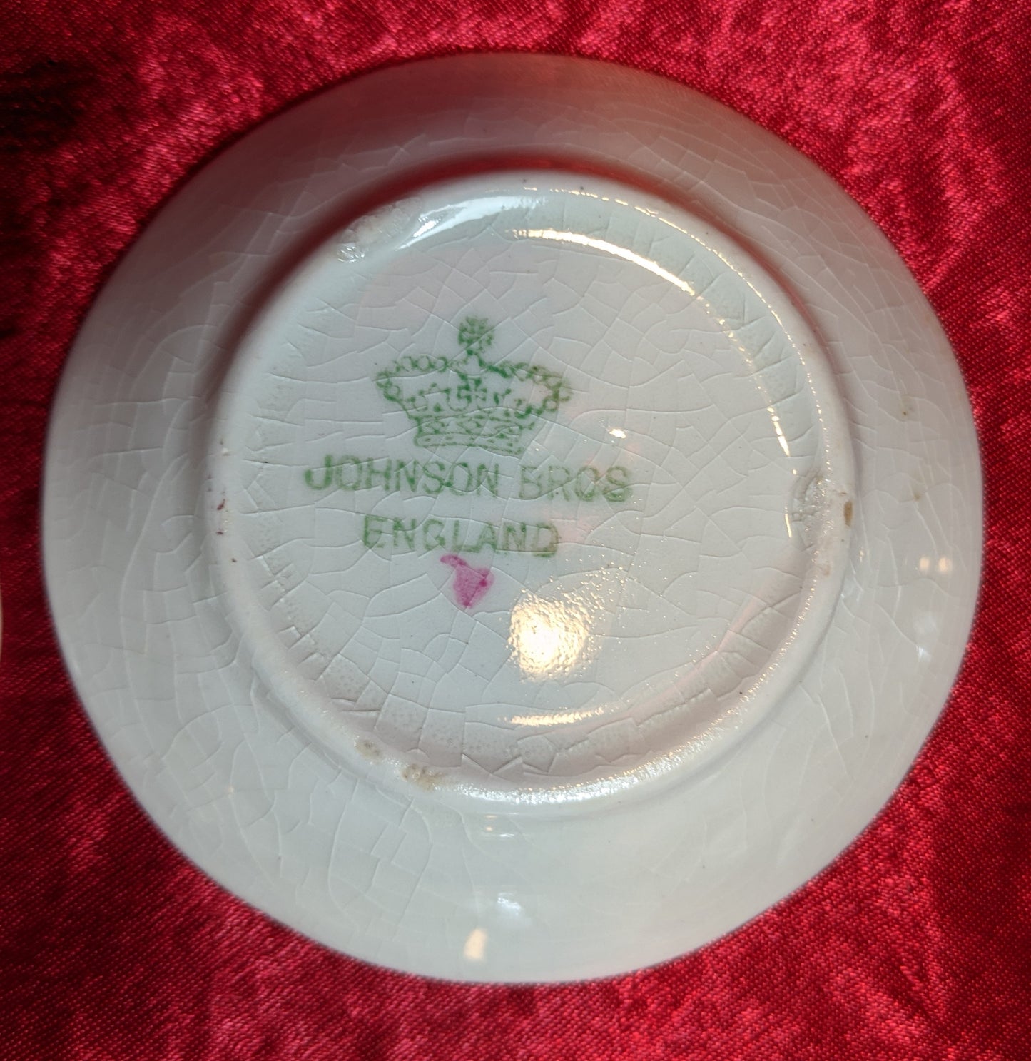 Antique Johnson Brothers England Butter Pats Plates (8)