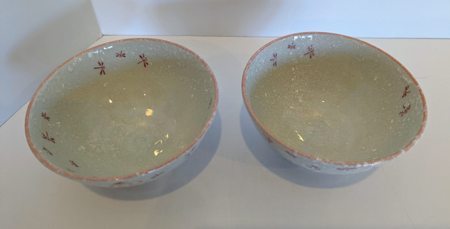 Japanese Ceramic Rice Bowls, Koyuki Tombo
