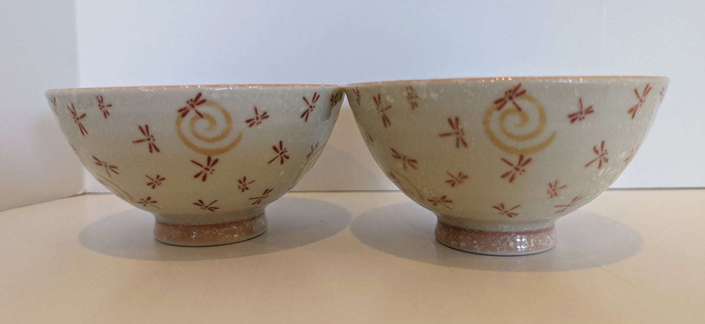 Japanese Ceramic Rice Bowls, Koyuki Tombo