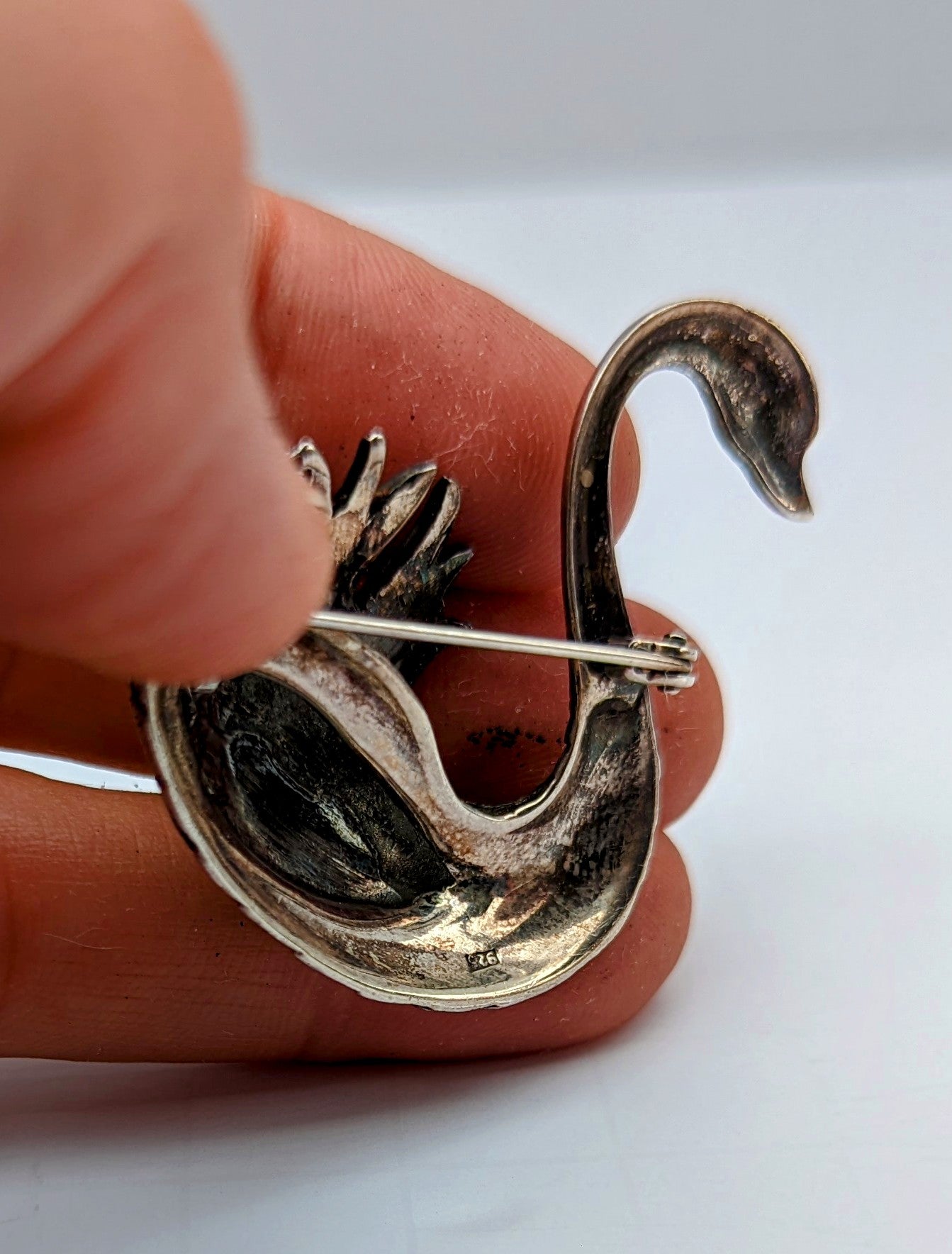 Swan Lapel Pin 1970's