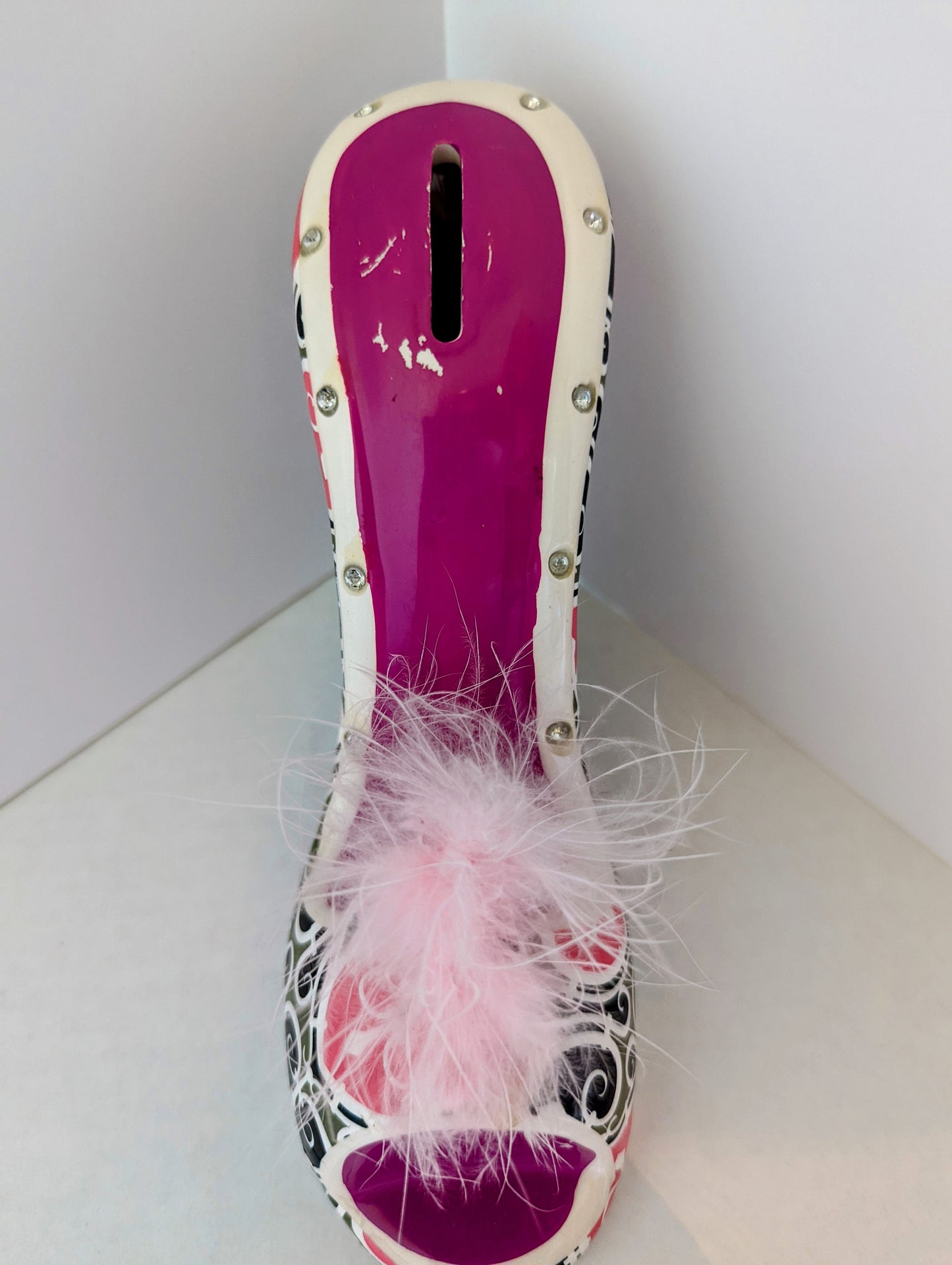 Stiletto Ceramic Shoe Coin Bank