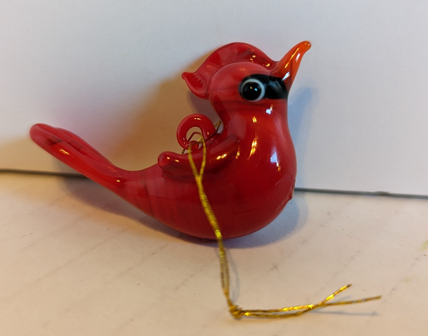 Glass Cardinal Vintage Ornament