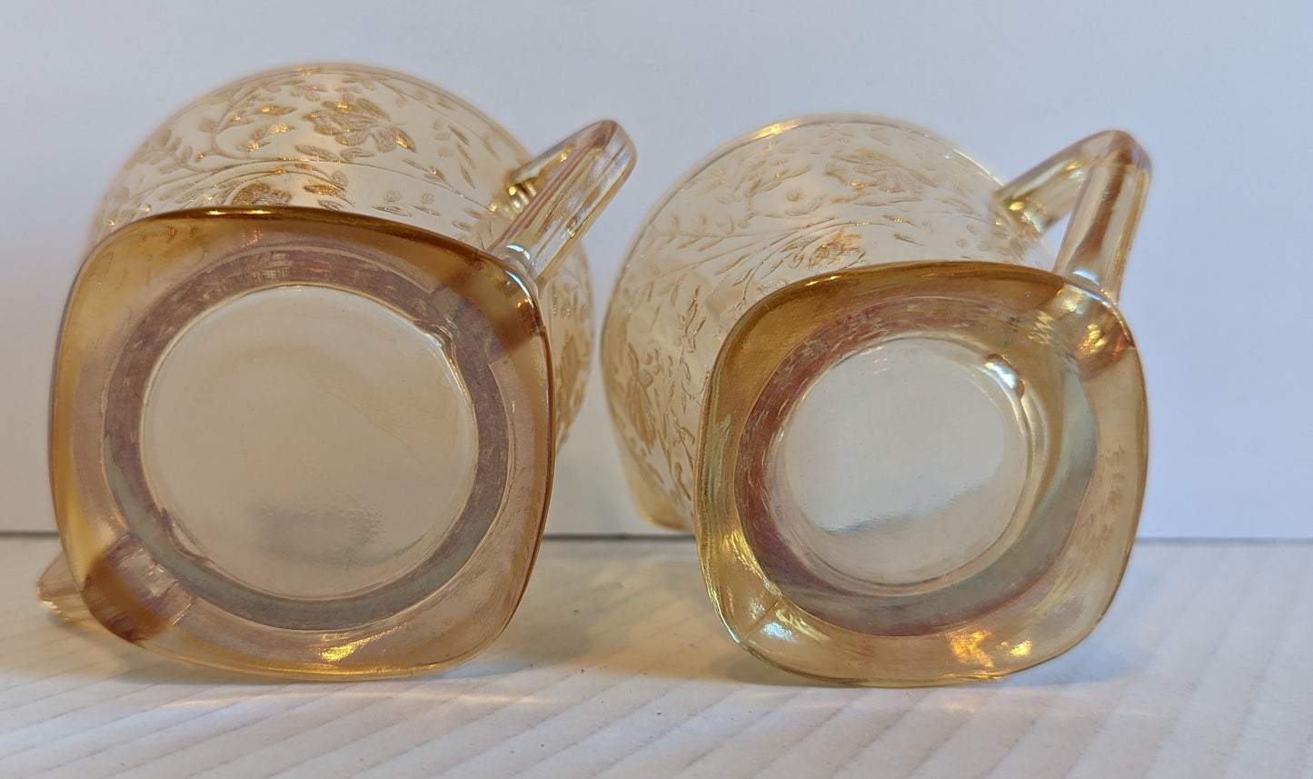 Vintage Jeannette Floragold Louisa Sugar and Creamer Set
