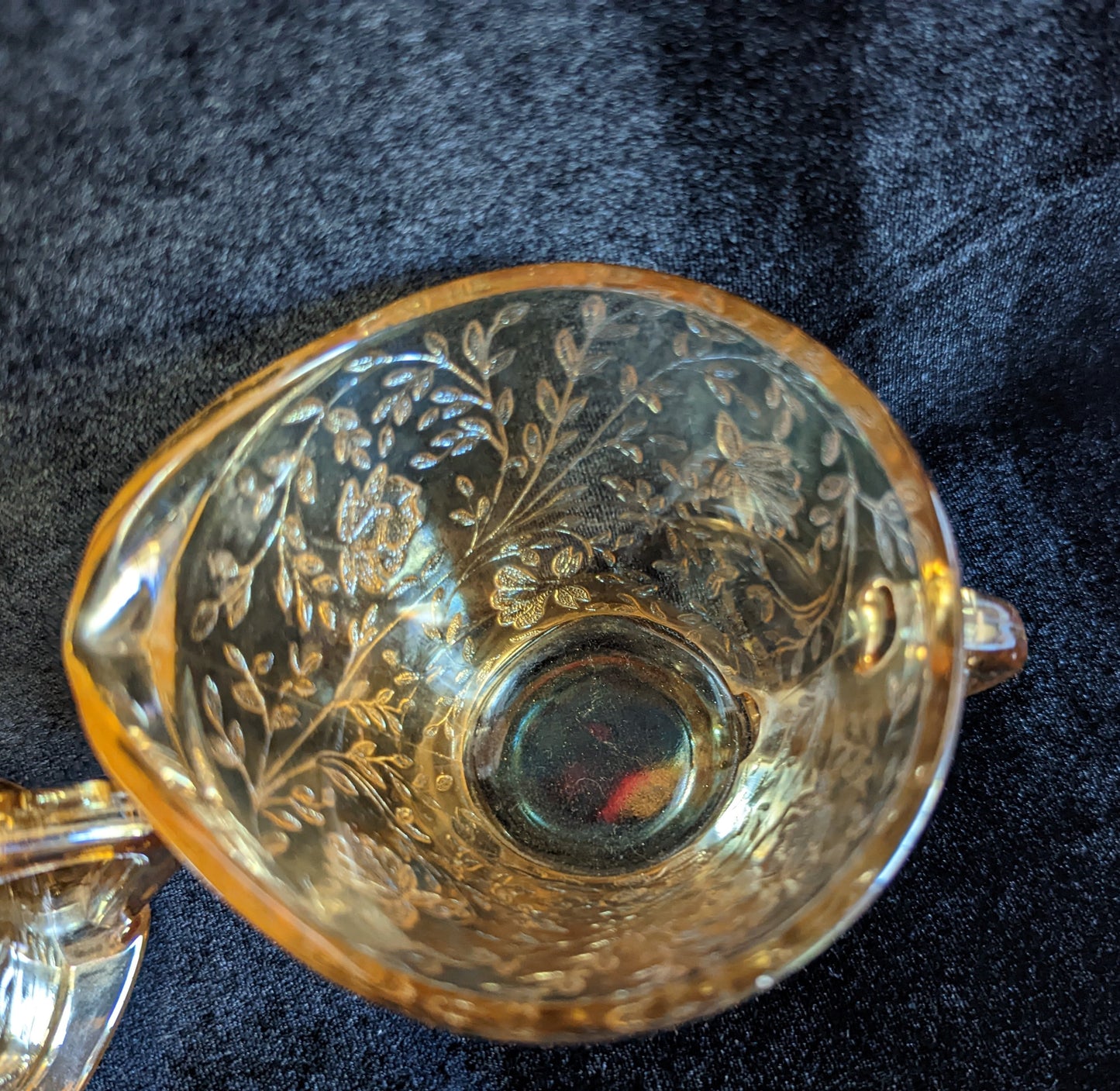 Vintage Jeannette Floragold Louisa Sugar and Creamer Set
