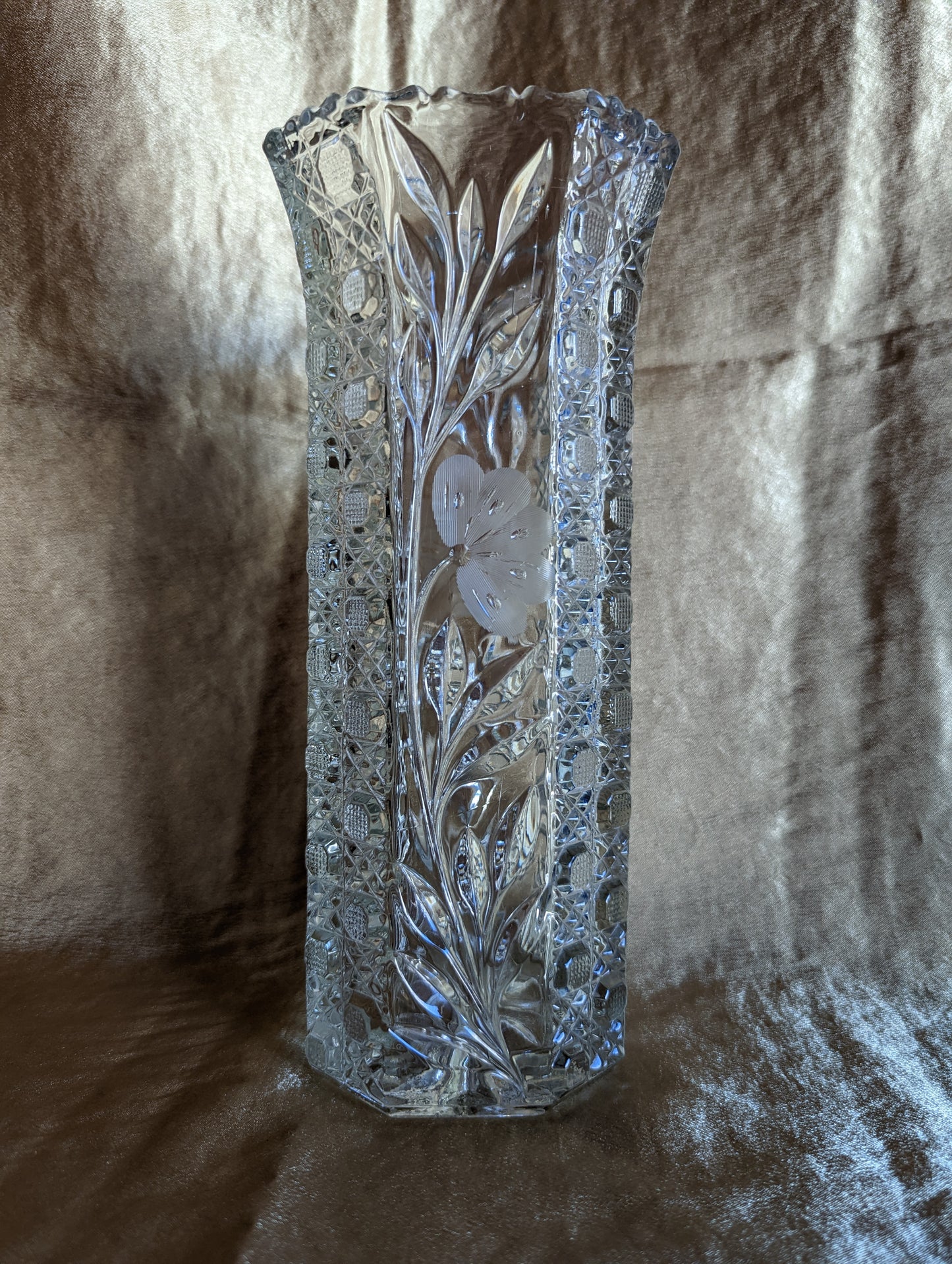 Vintage Pressed Glass Vase