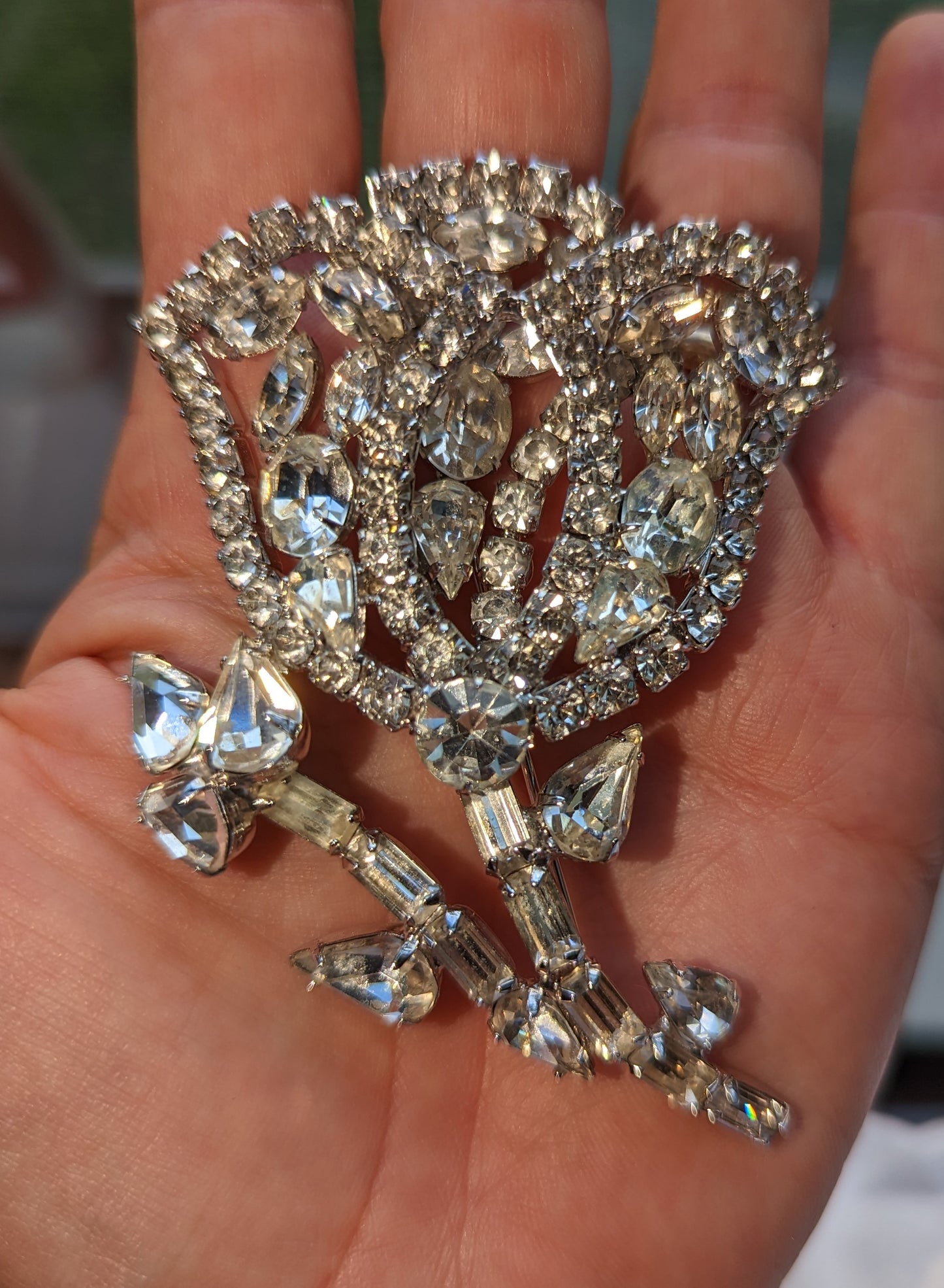 Rhinestone Brooch Statement Piece