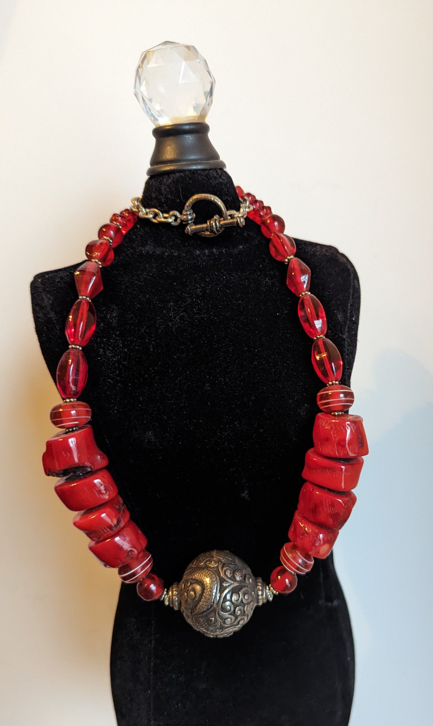 Red Coral Chunky Necklace