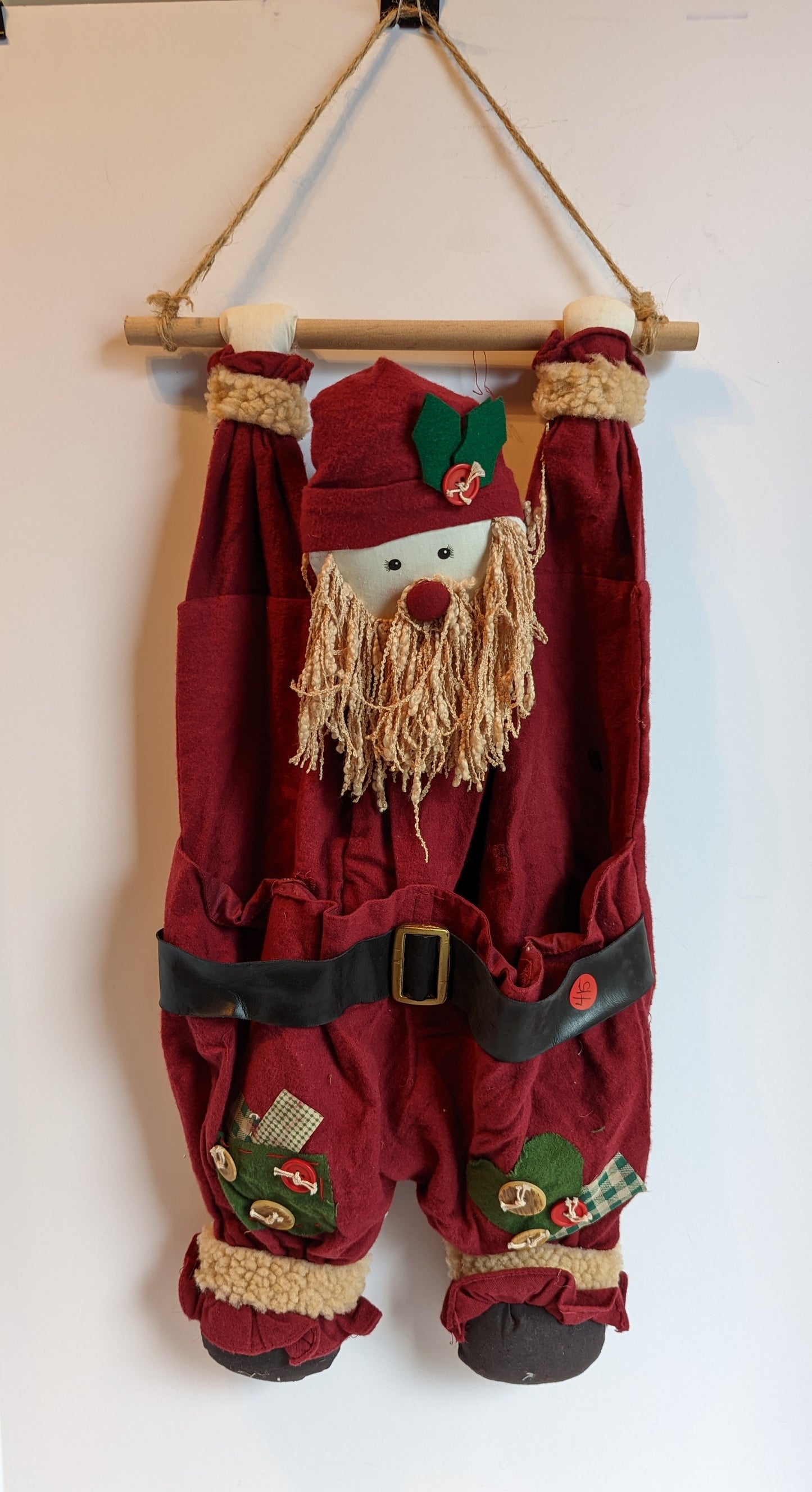 Vintage Santa Door Hanger/Bag