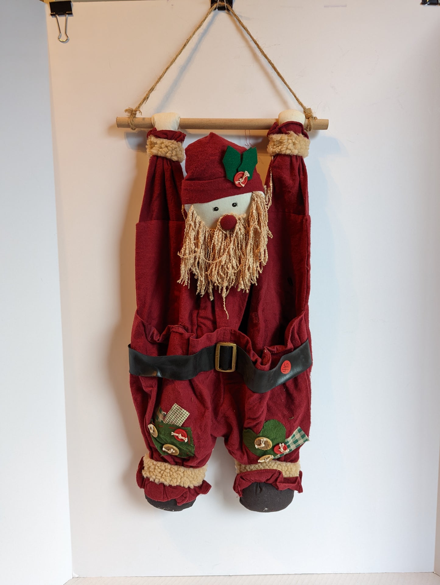 Vintage Santa Door Hanger/Bag